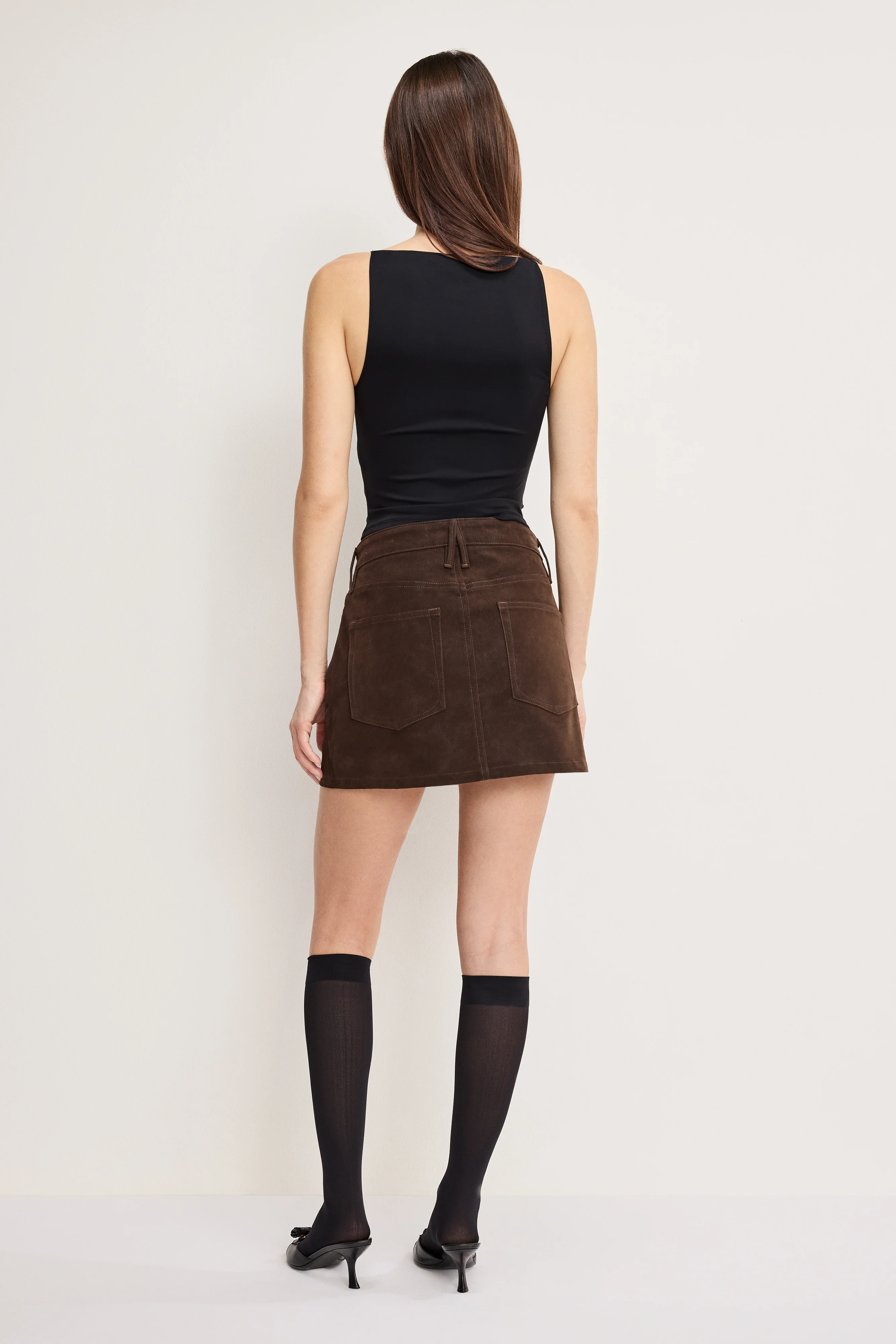 BETTER THAN SUEDE GOOD 90S MINI SKIRT | CACAO - Image 5