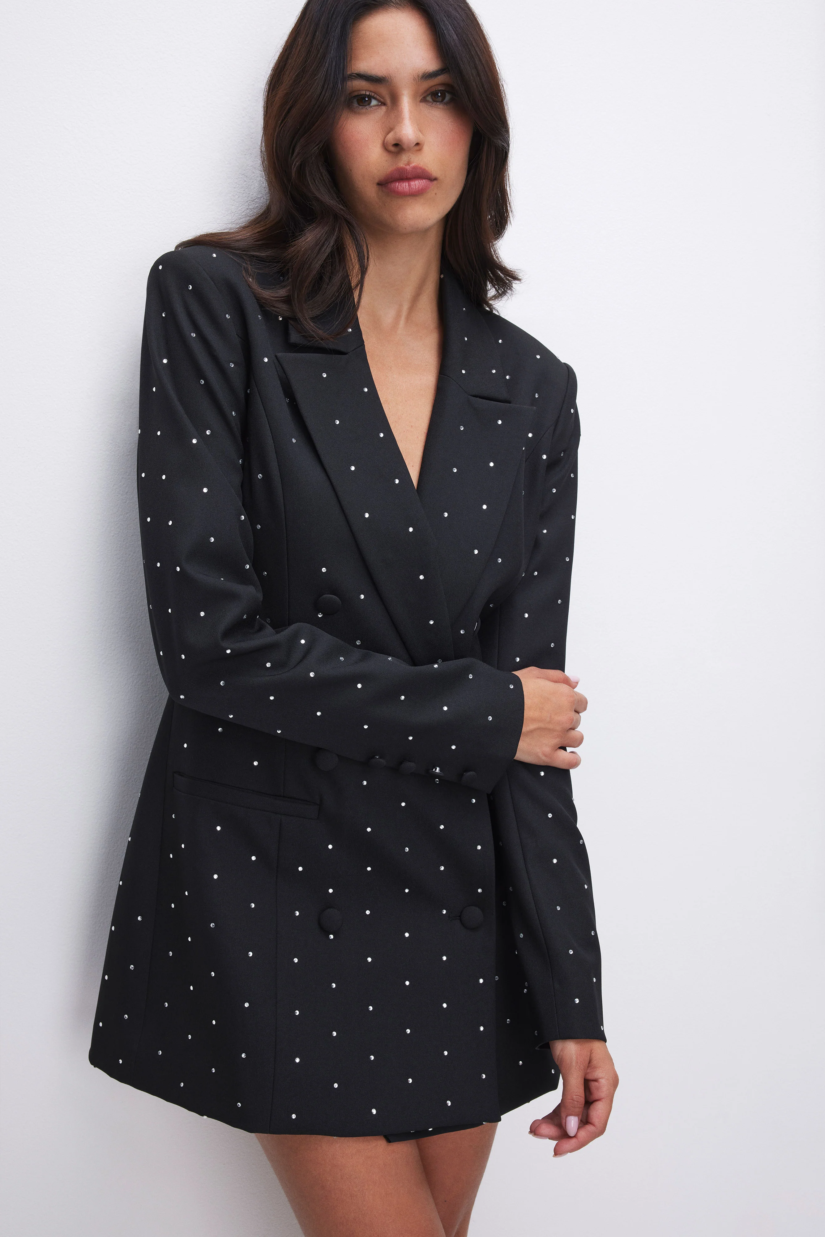 BLAZER CRYSTAL MINI DRESS | BLACK001 - Image 4