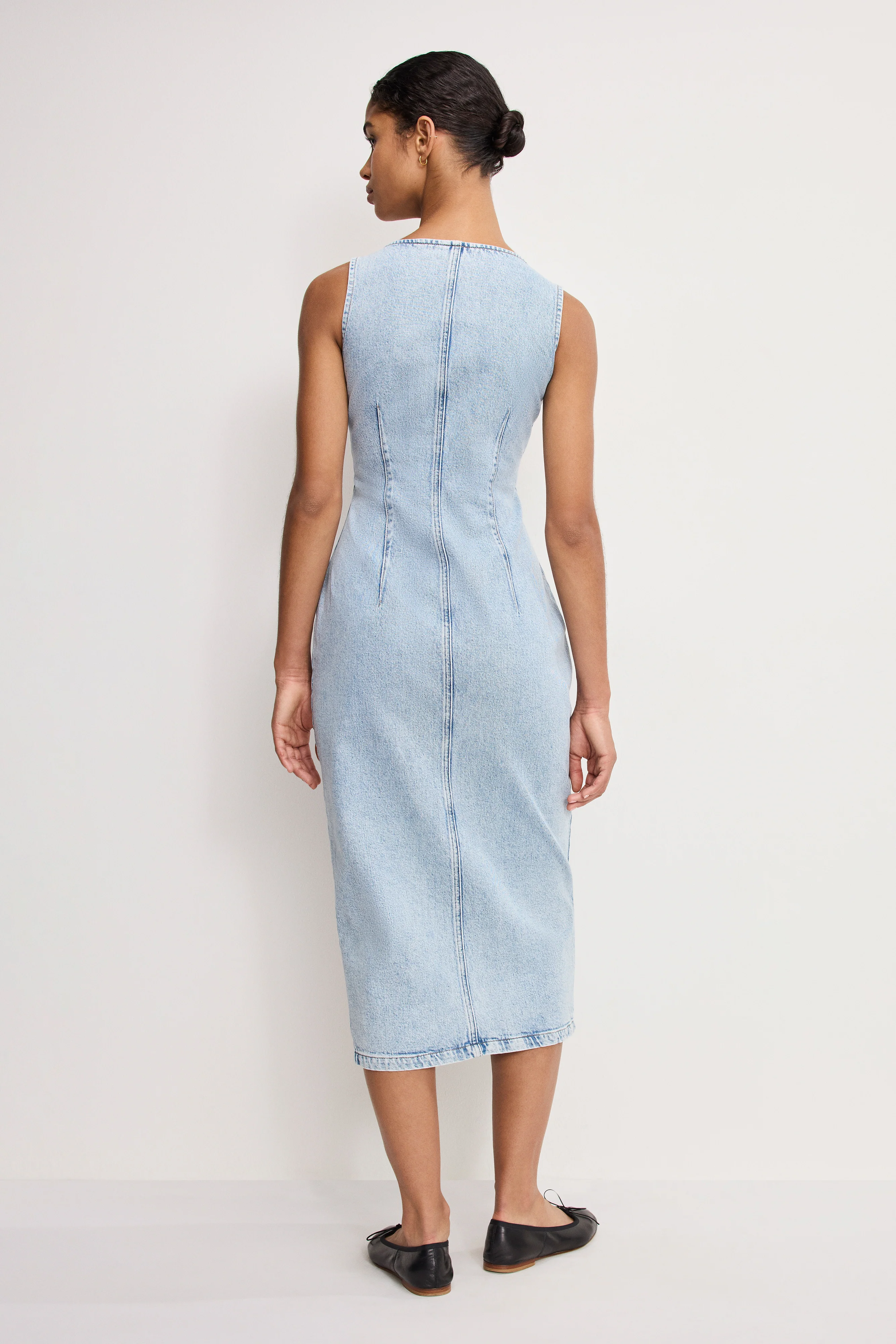 BUTTON FRONT MIDI DRESS | INDIGO911 - Image 3
