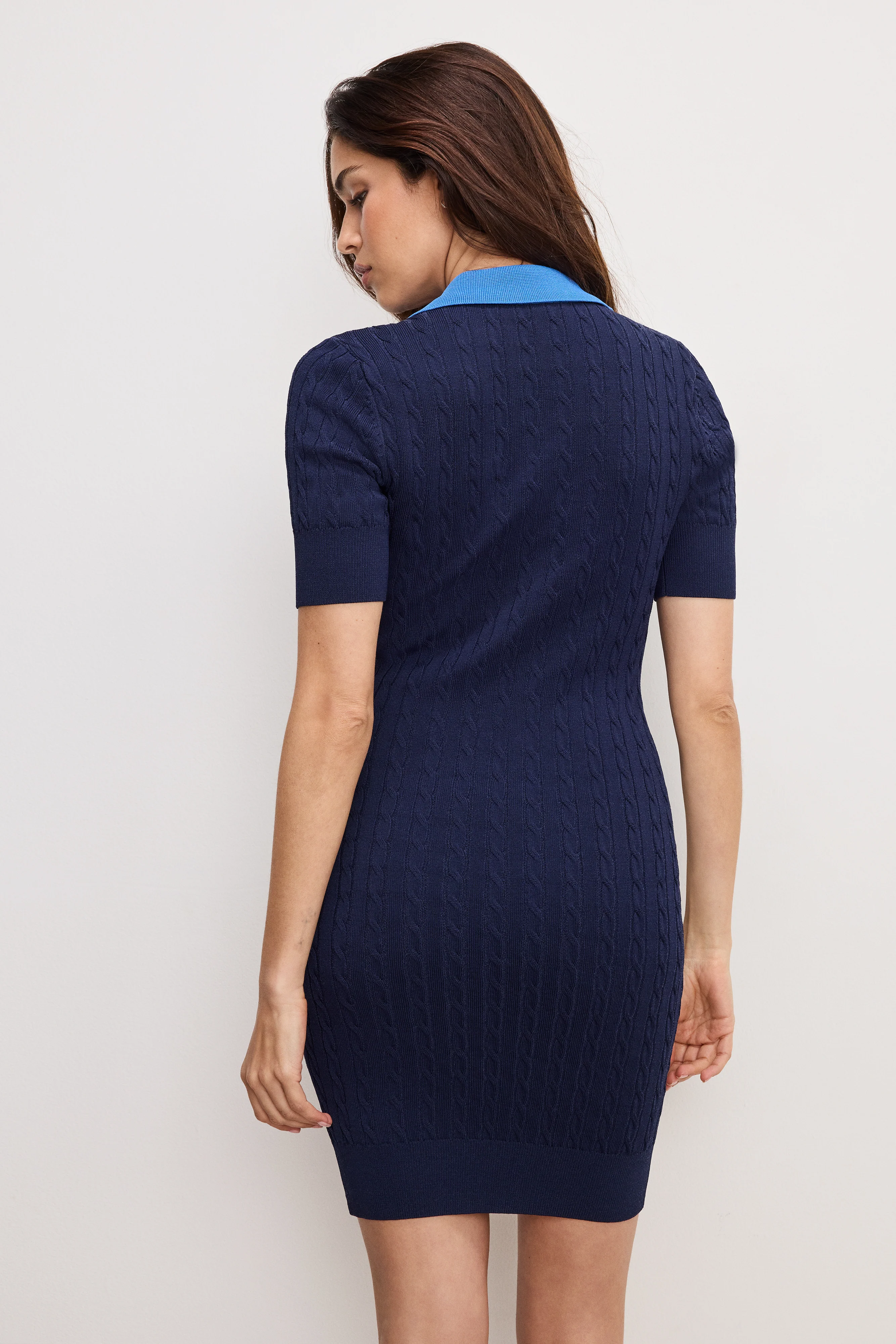 CABLE KNIT MINI DRESS | MIDNIGHT002 - Image 4