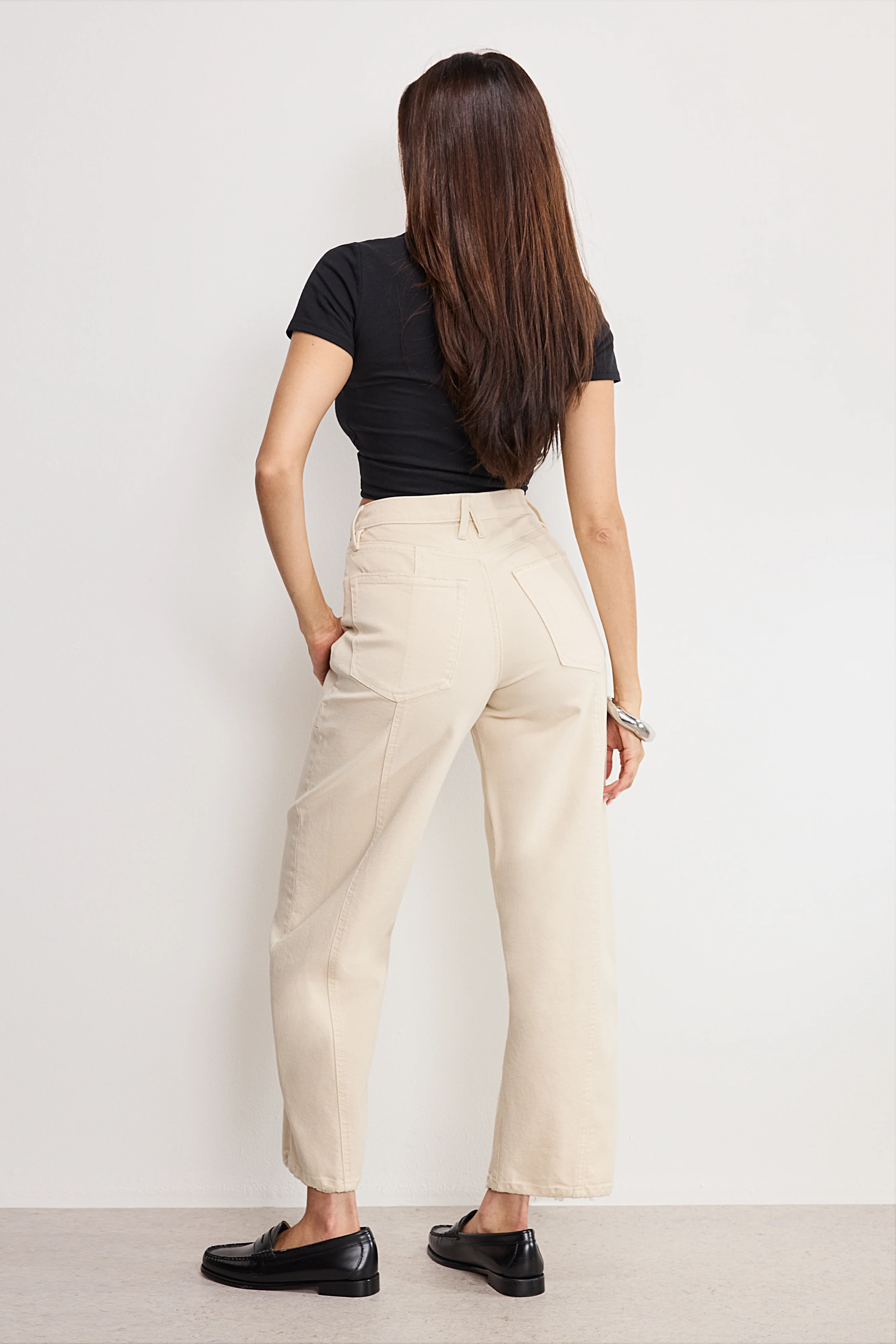CROPPED BARREL PANTS | - Image 4