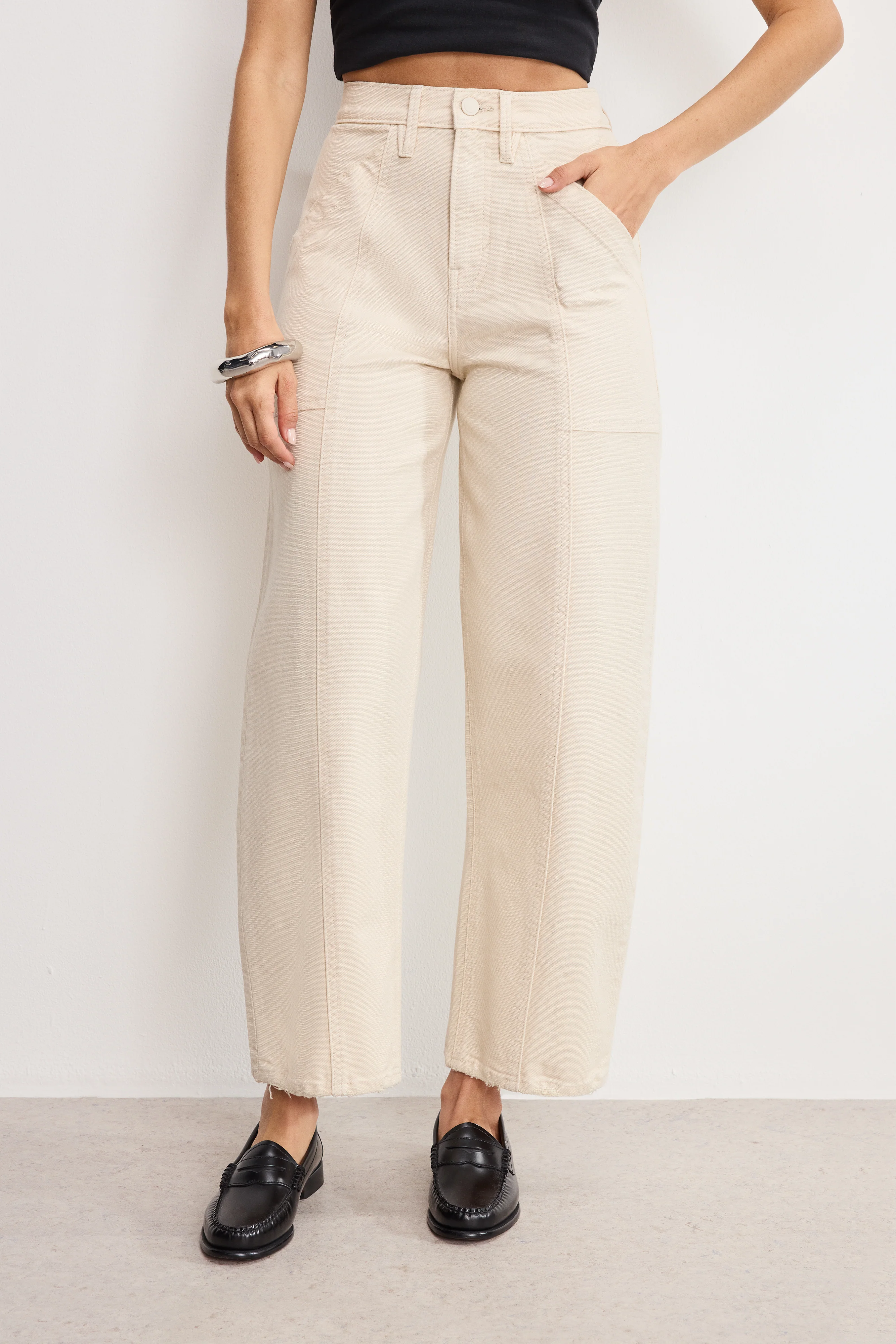 CROPPED BARREL PANTS | - Image 5