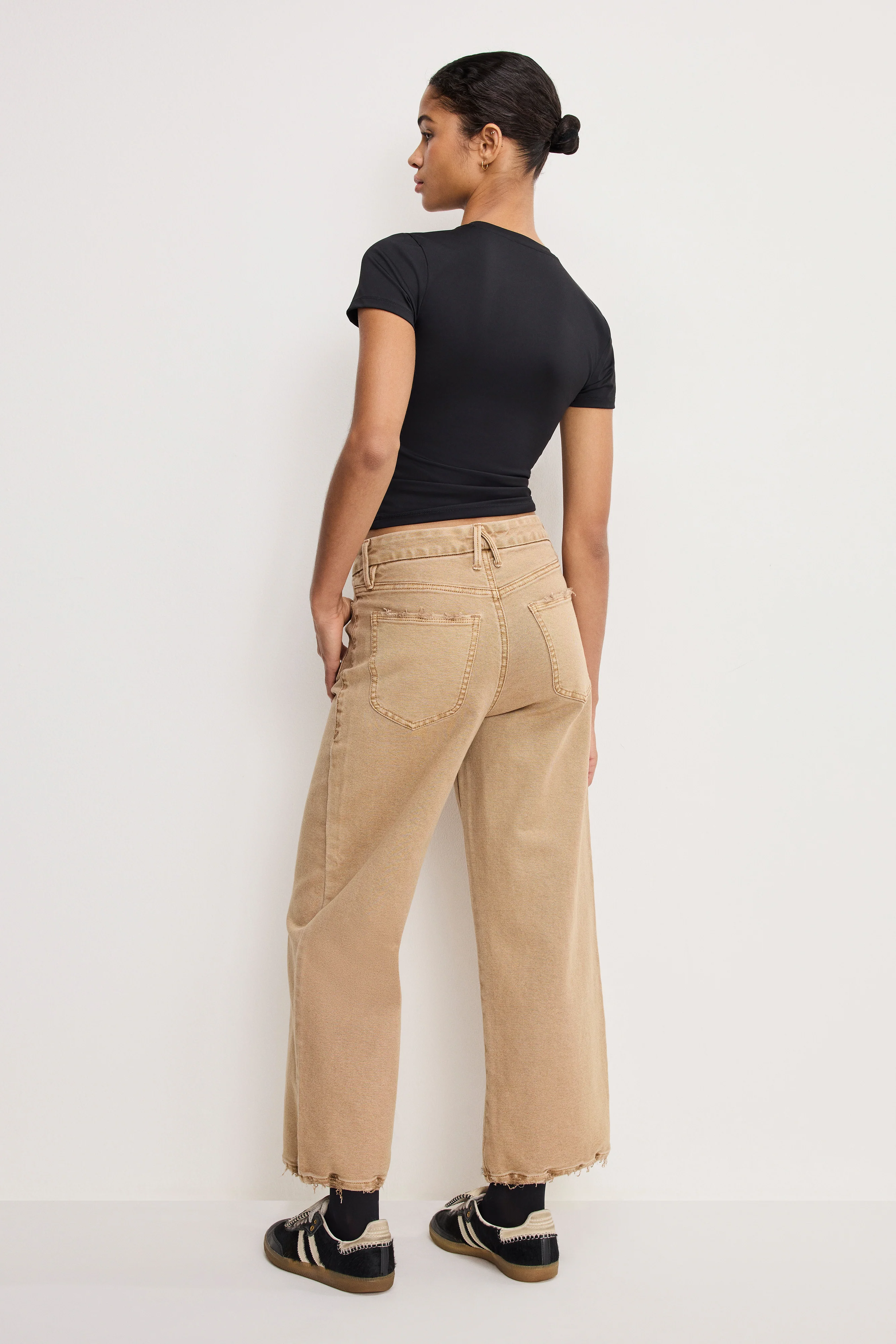 PALAZZO CROPPED PANTS | GOOD KHAKI001 - Image 3