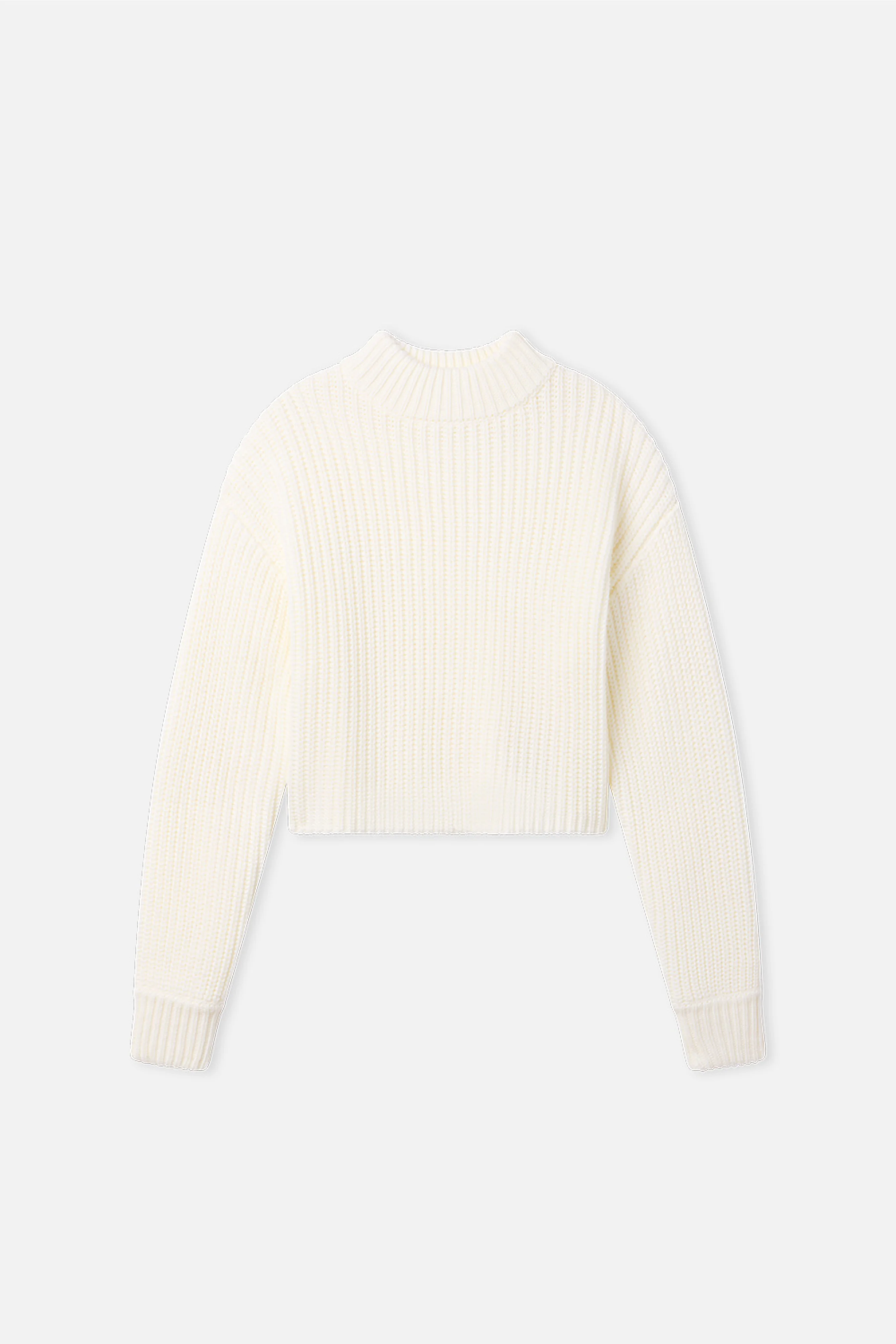 CHUNKY KNIT MOCK NECK SWEATER | IVORY003 - Image 5