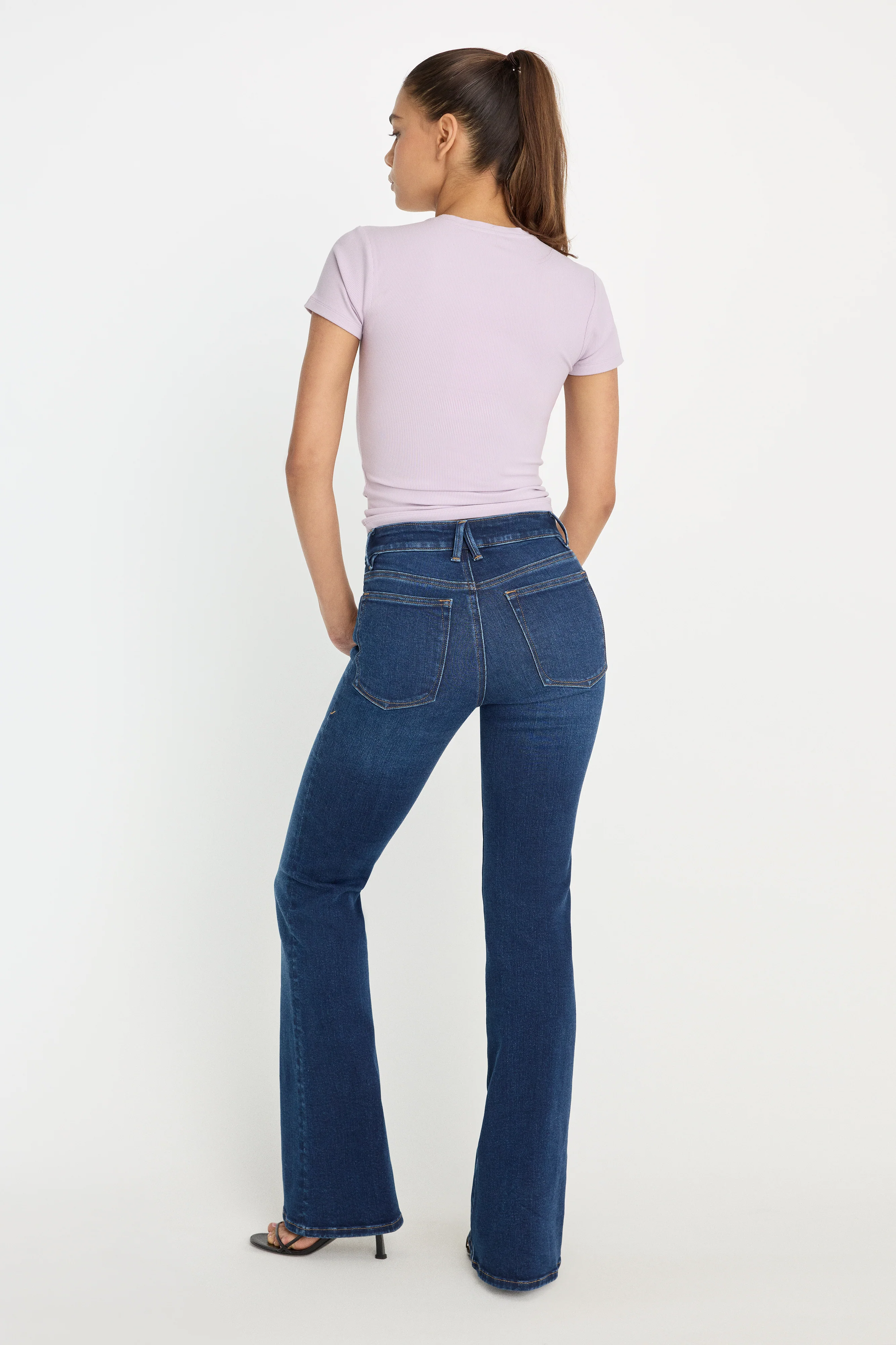 COMPRESSION GOOD LEGS FLARE JEANS | INDIGO1229 - Image 4