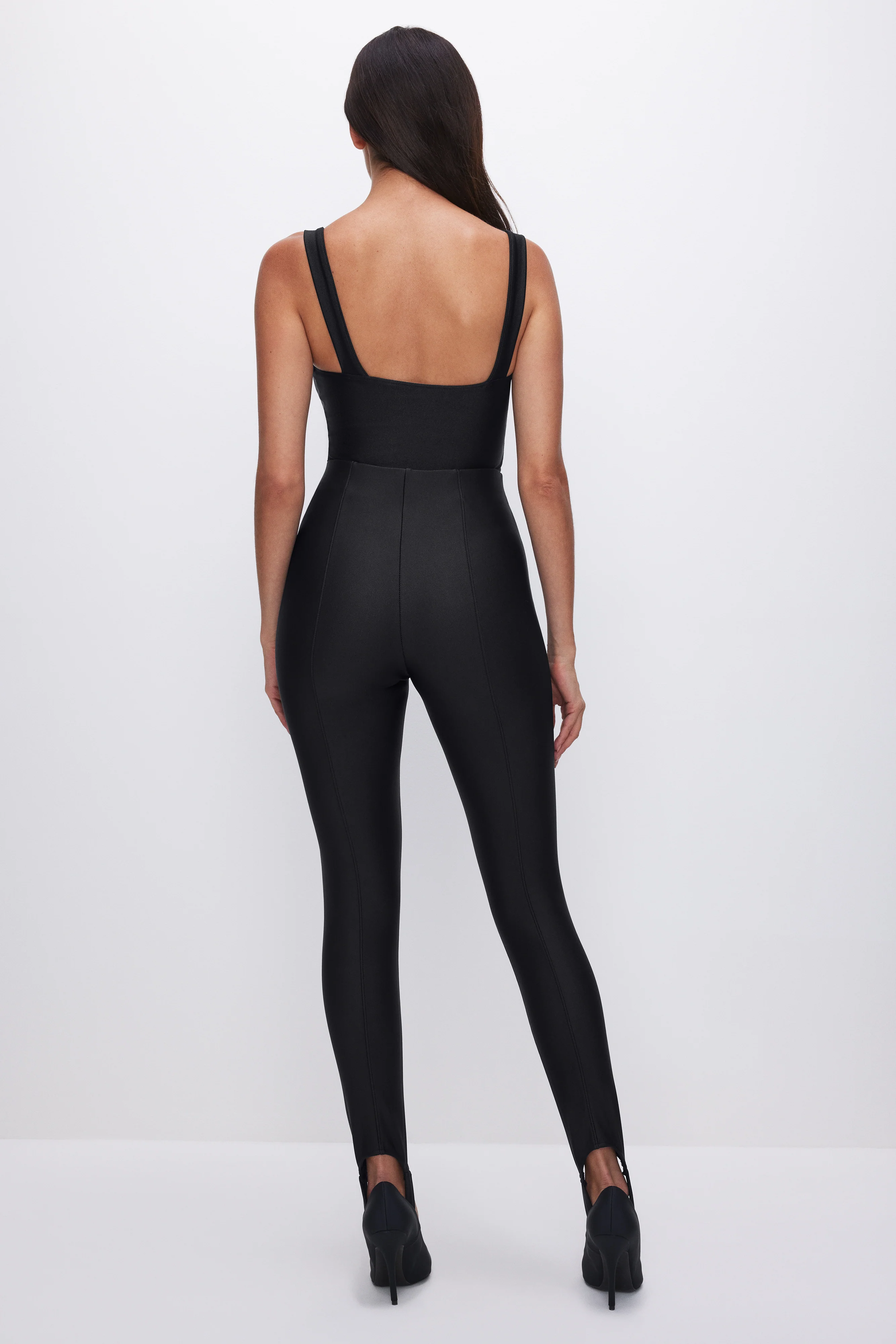 COMPRESSION SHINE STIRRUP LEGGINGS | BLACK001 - Image 4