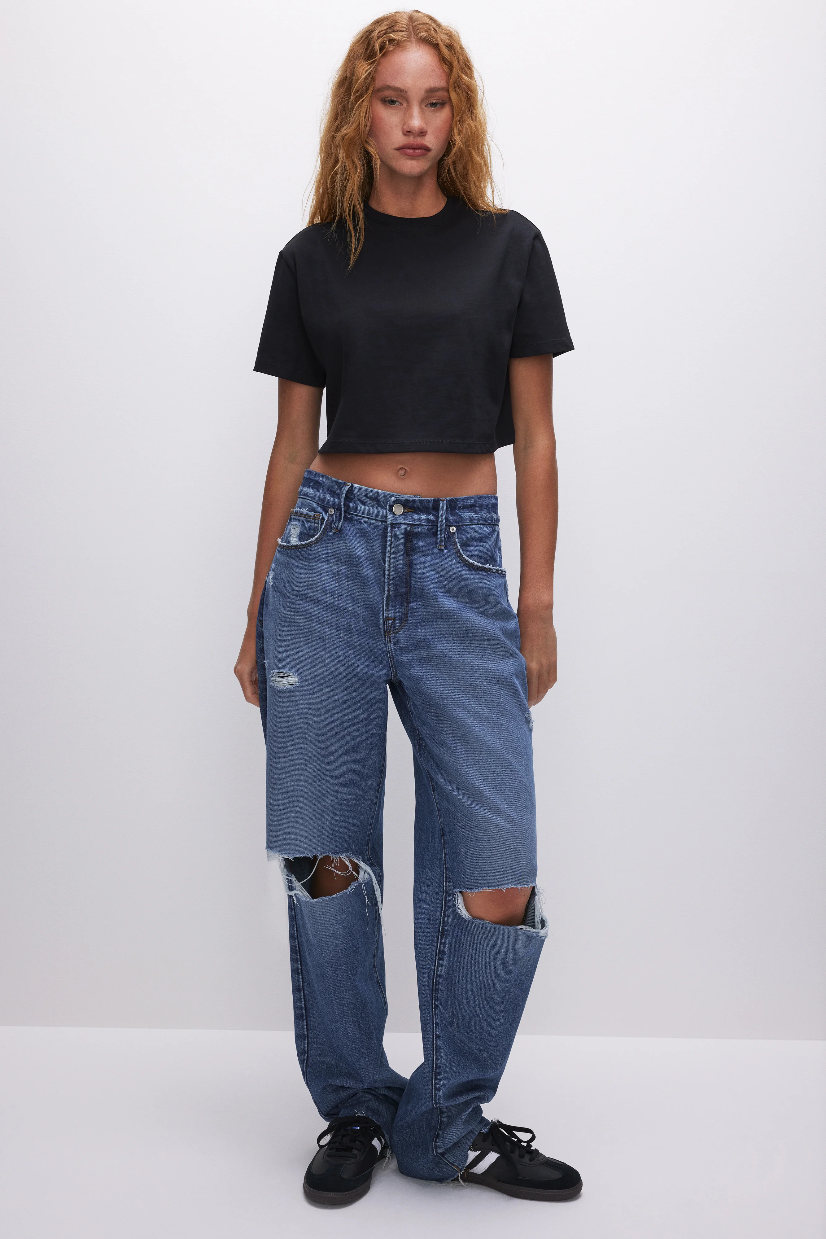 COTTON CROPPED TEE | BLACK001 - Image 4