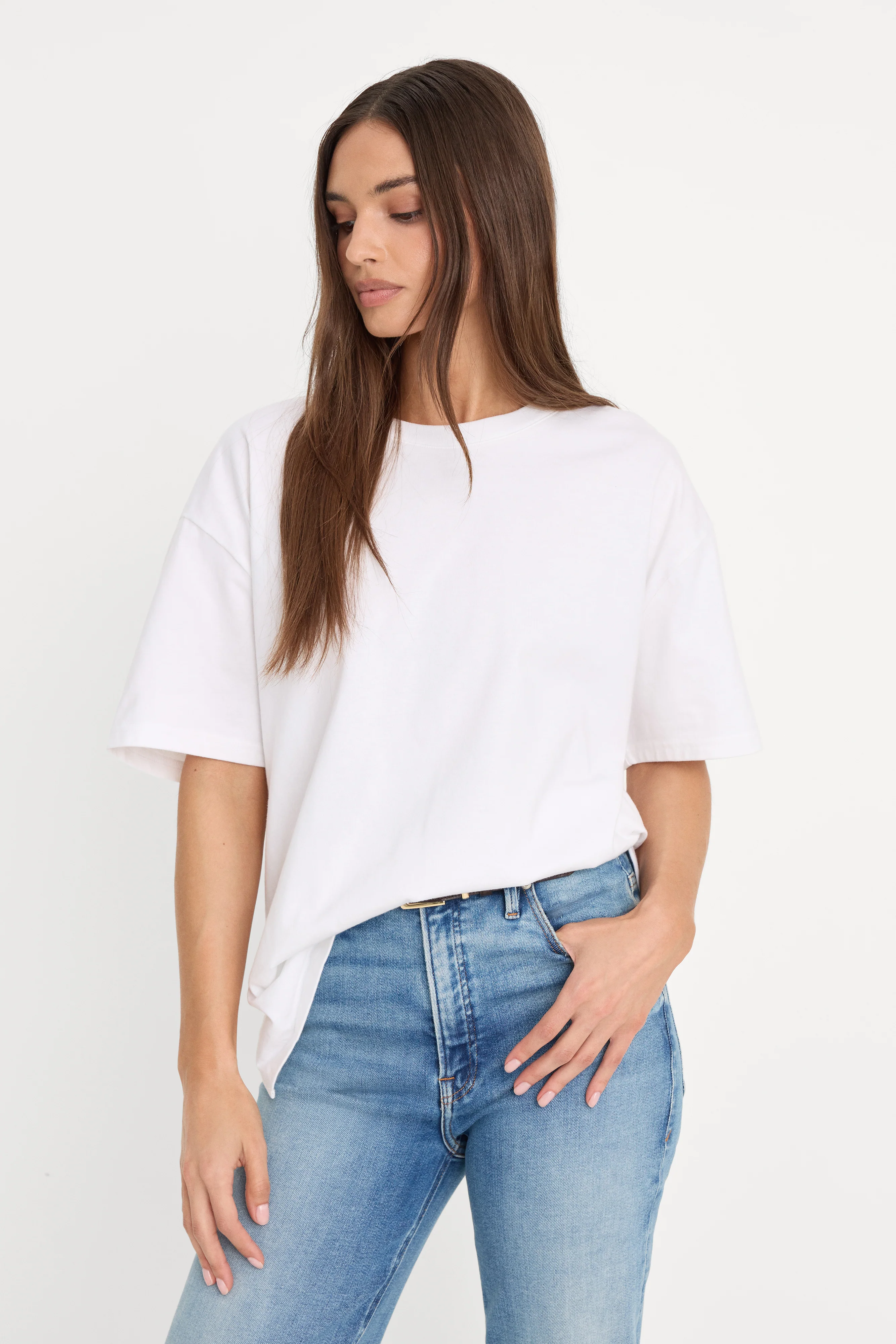 COTTON OVERSIZED TEE | WHITE001 - Image 3