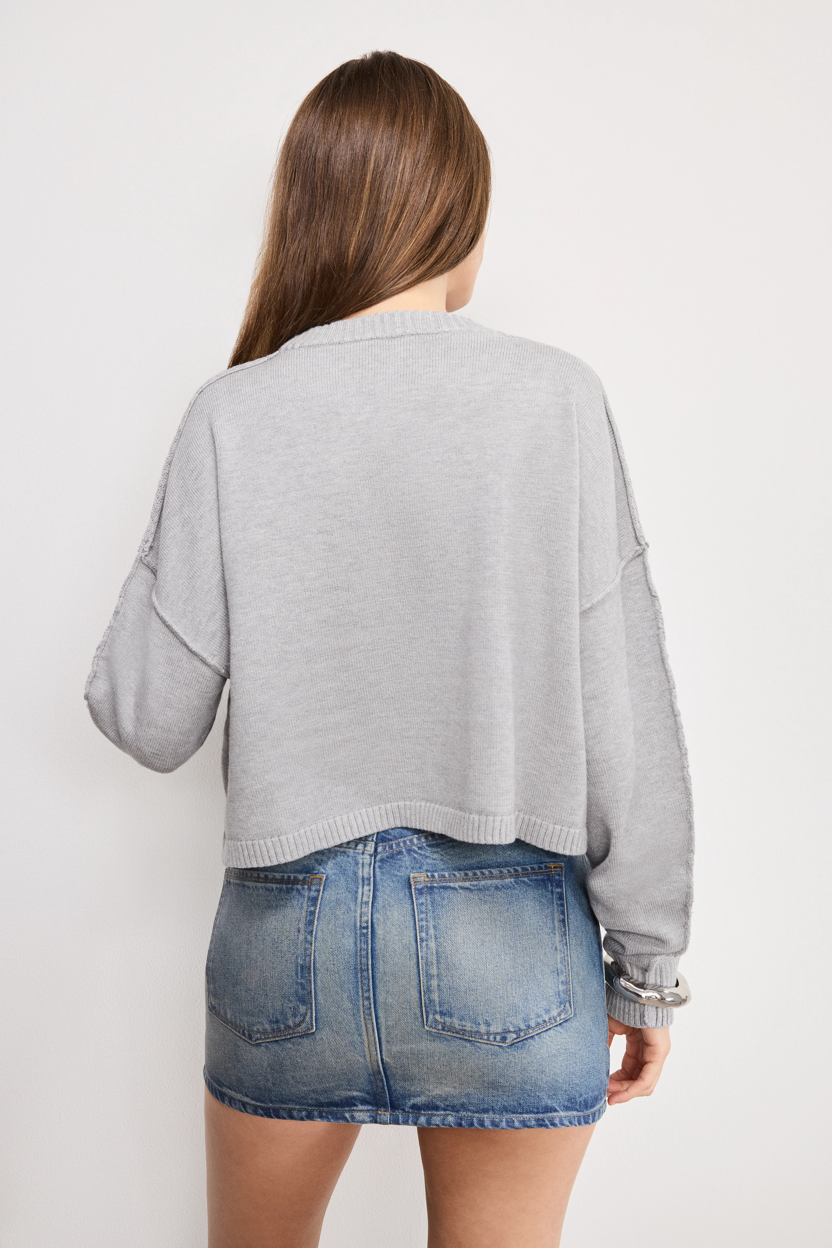 COZY KNIT CREW NECK | MELANGE GREY - Image 4