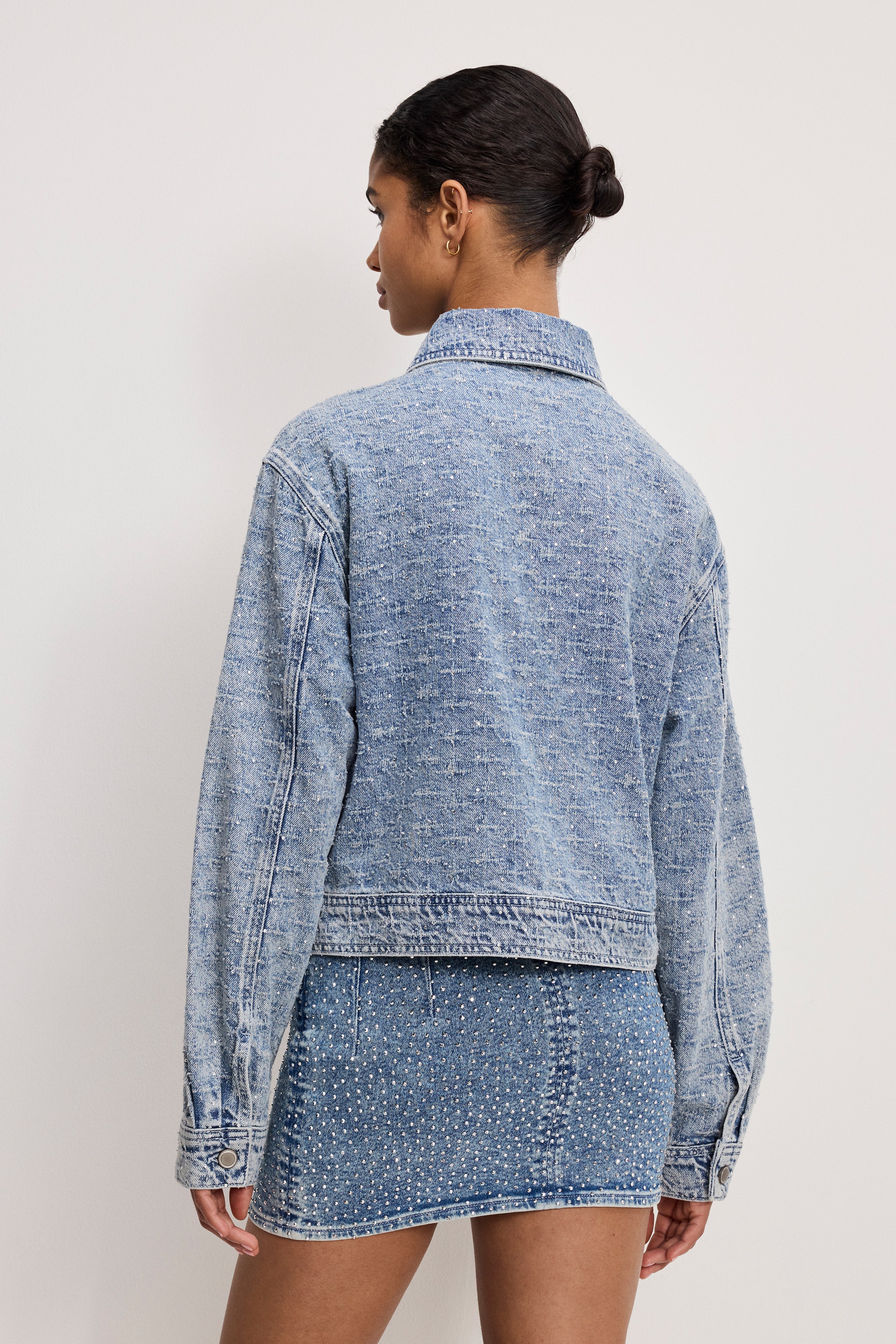 CRYSTAL DENIM JACKET | INDIGO1070 - Image 3