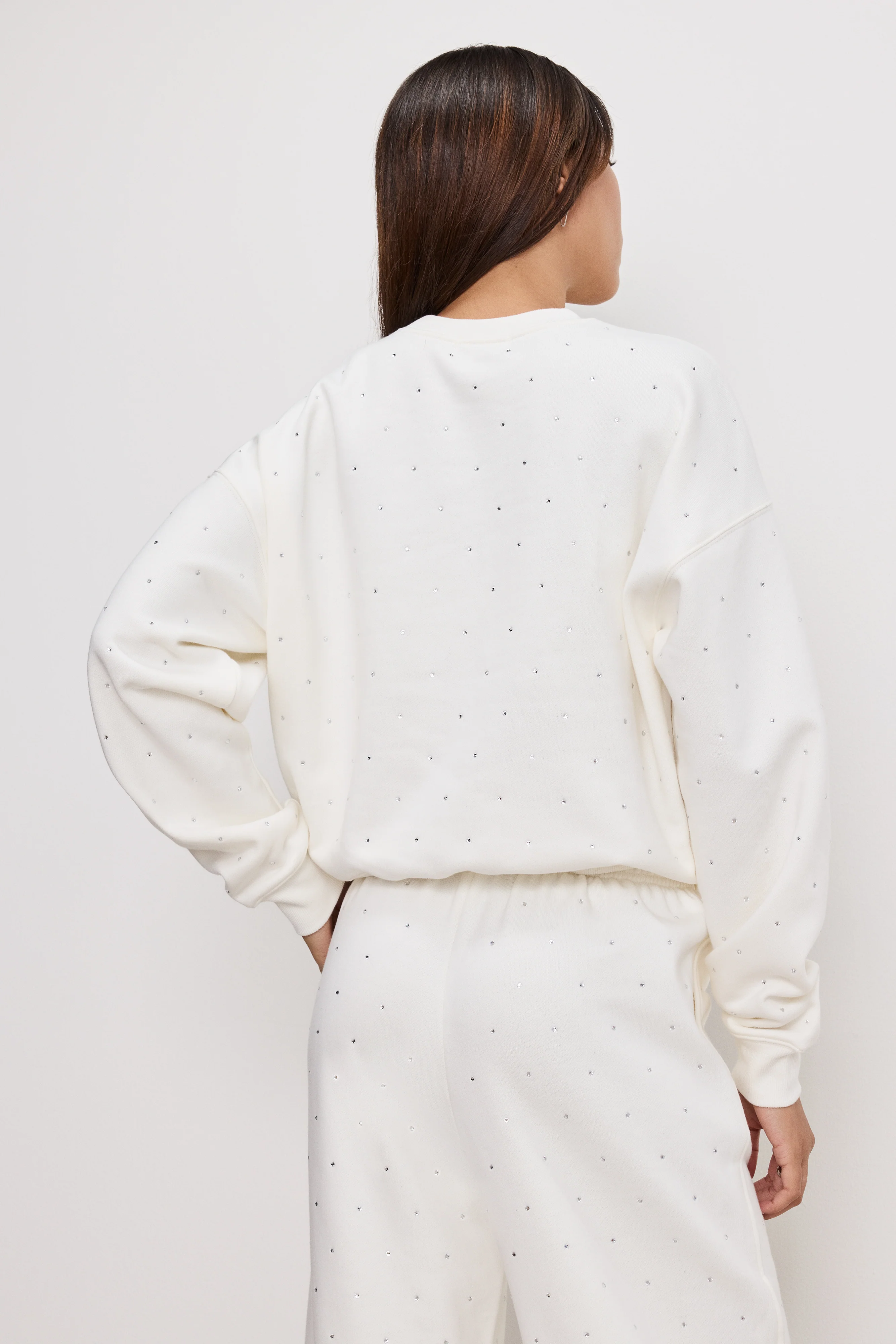 CRYSTAL CREWNECK SWEATSHIRT | CLOUD WHITE - Image 4