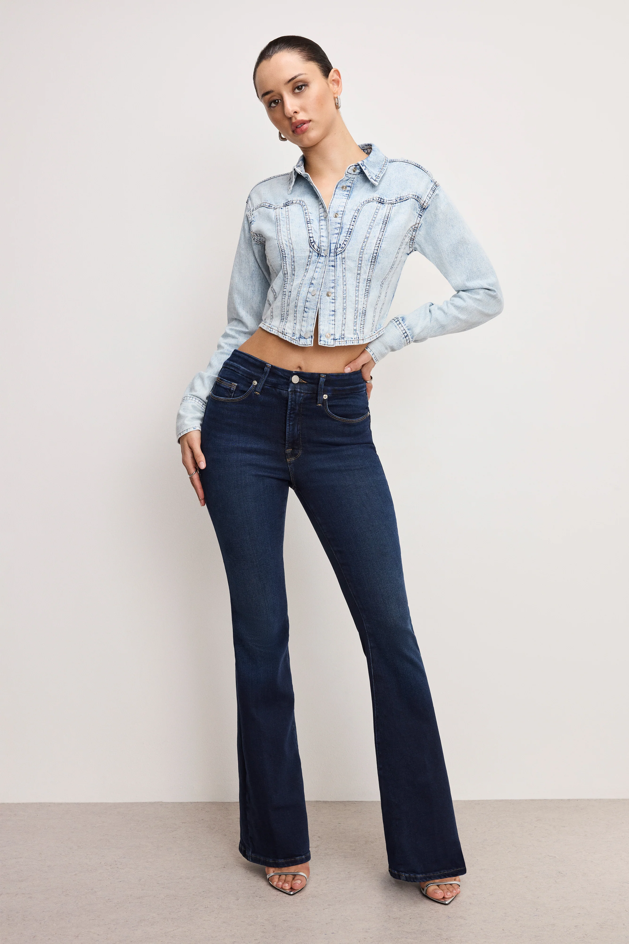 DOLLY DENIM CORSET SHIRT | INDIGO1021 - Image 7