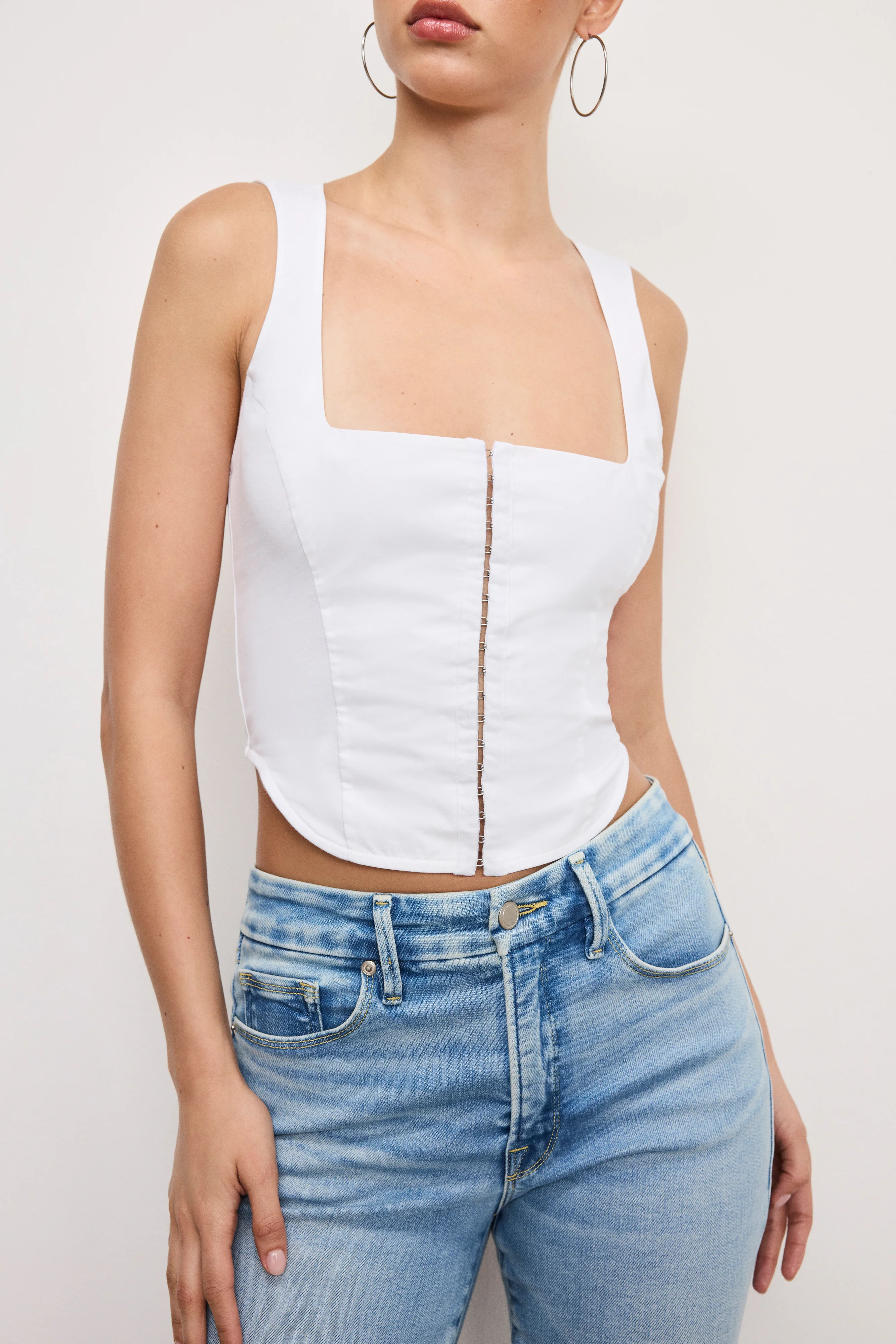 DOLLY POPLIN BUSTIER | WHITE001 - Image 4