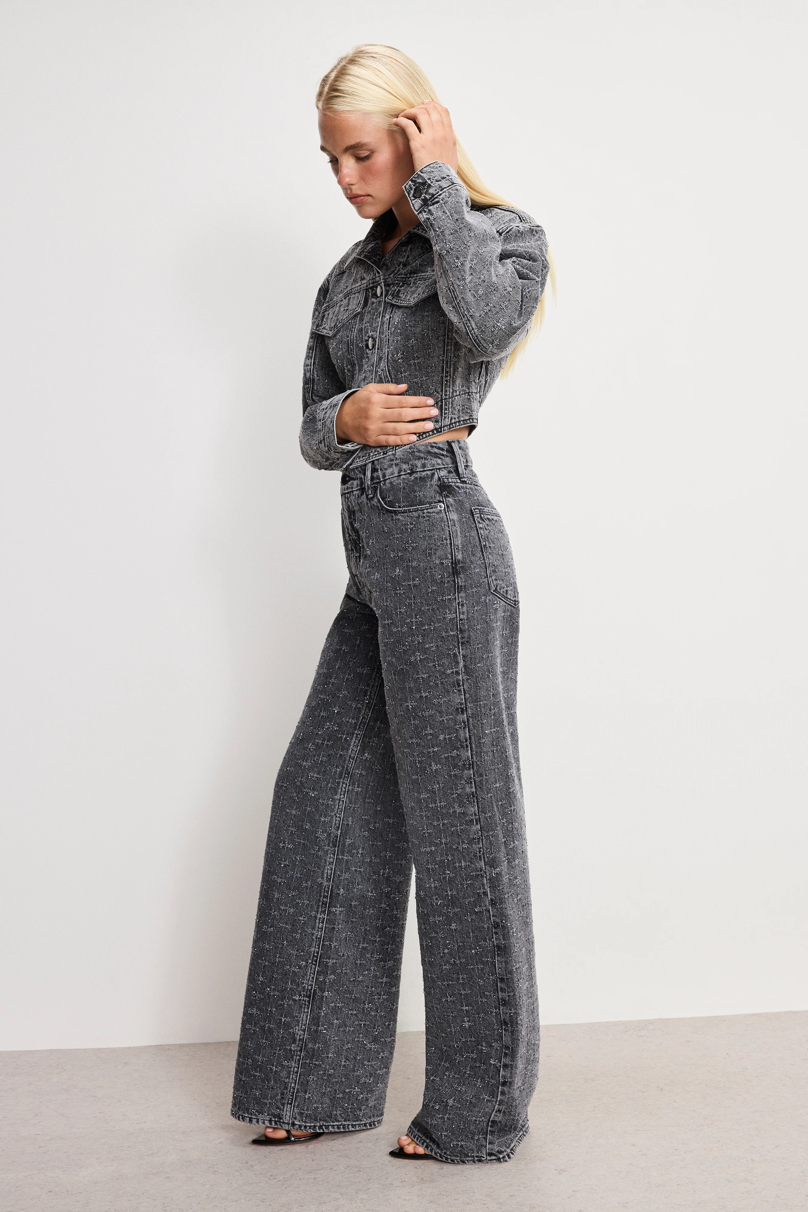 DOLLY JOLEANS CRYSTAL RELAXED JEANS  | BLACK415 - Image 3