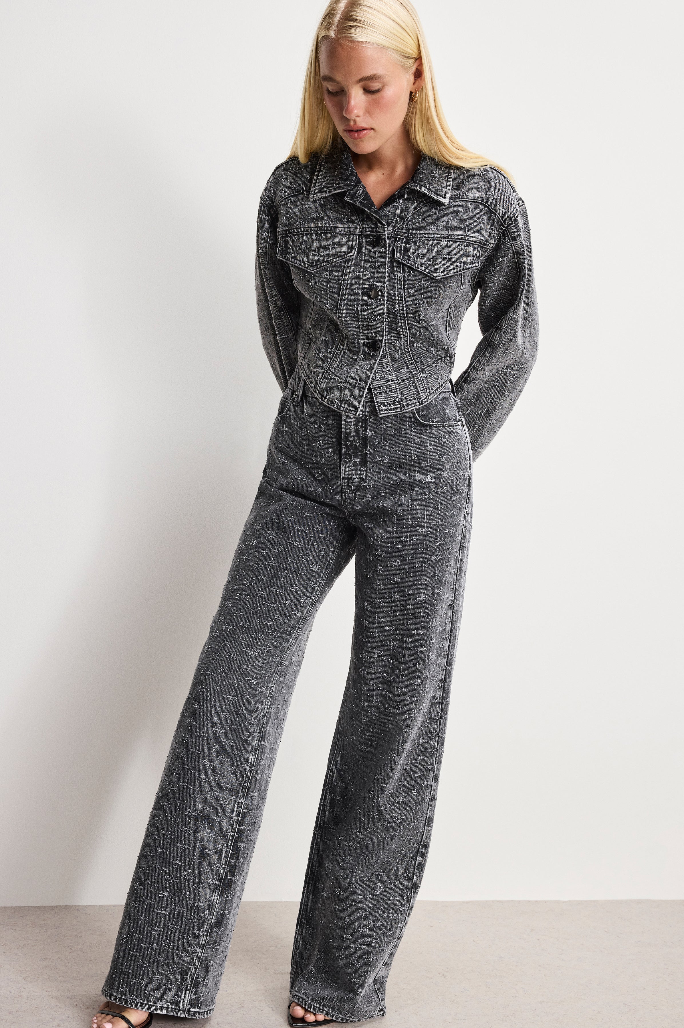 DOLLY JOLEANS CRYSTAL RELAXED JEANS  | BLACK415 - Image 4