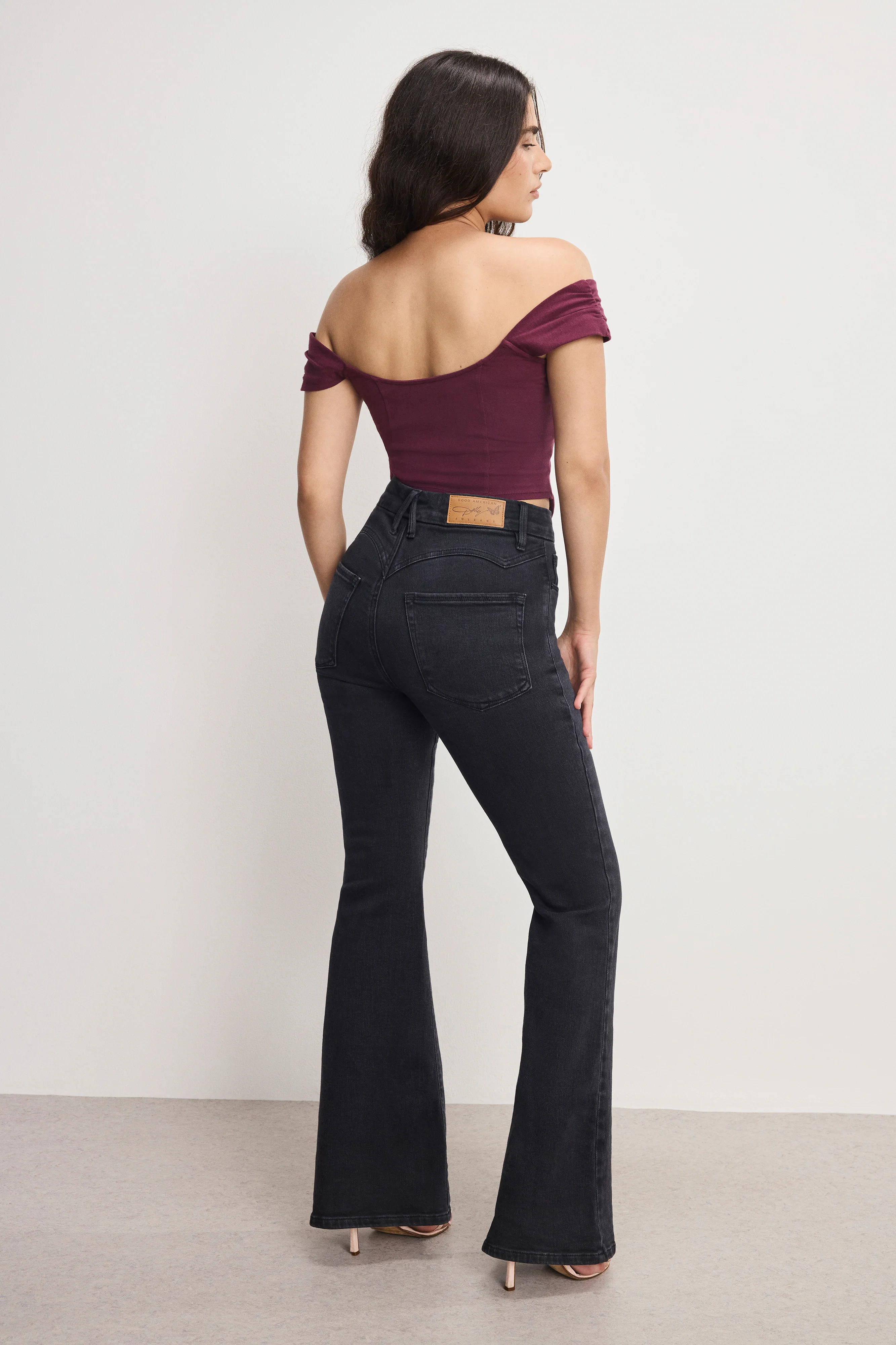 DOLLY JOLEANS PETITE FLARE JEANS | BLACK391 - Image 5