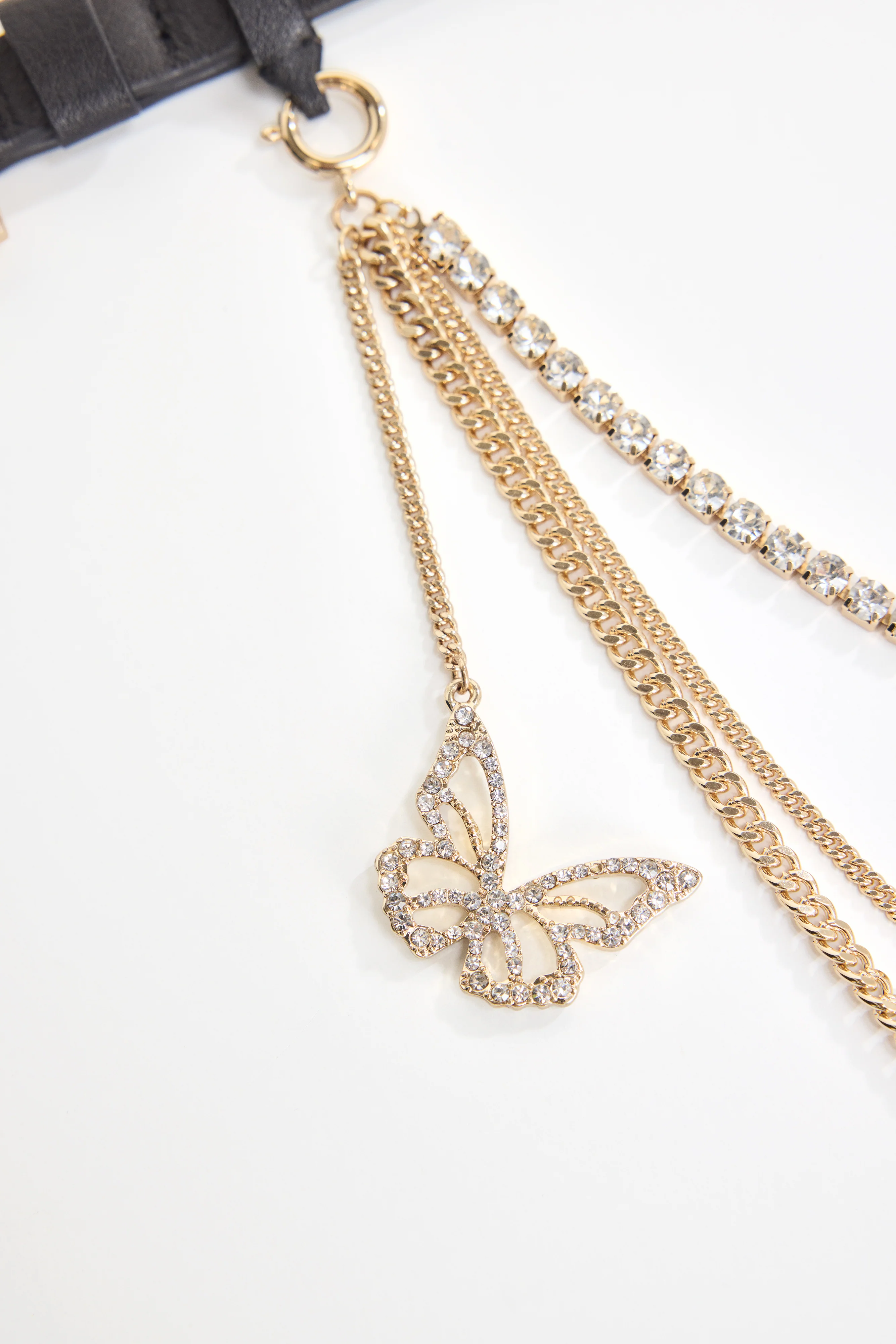 DOLLY SKINNY CRYSTAL BUTTERFLY BELT | BLACK001 - Image 6