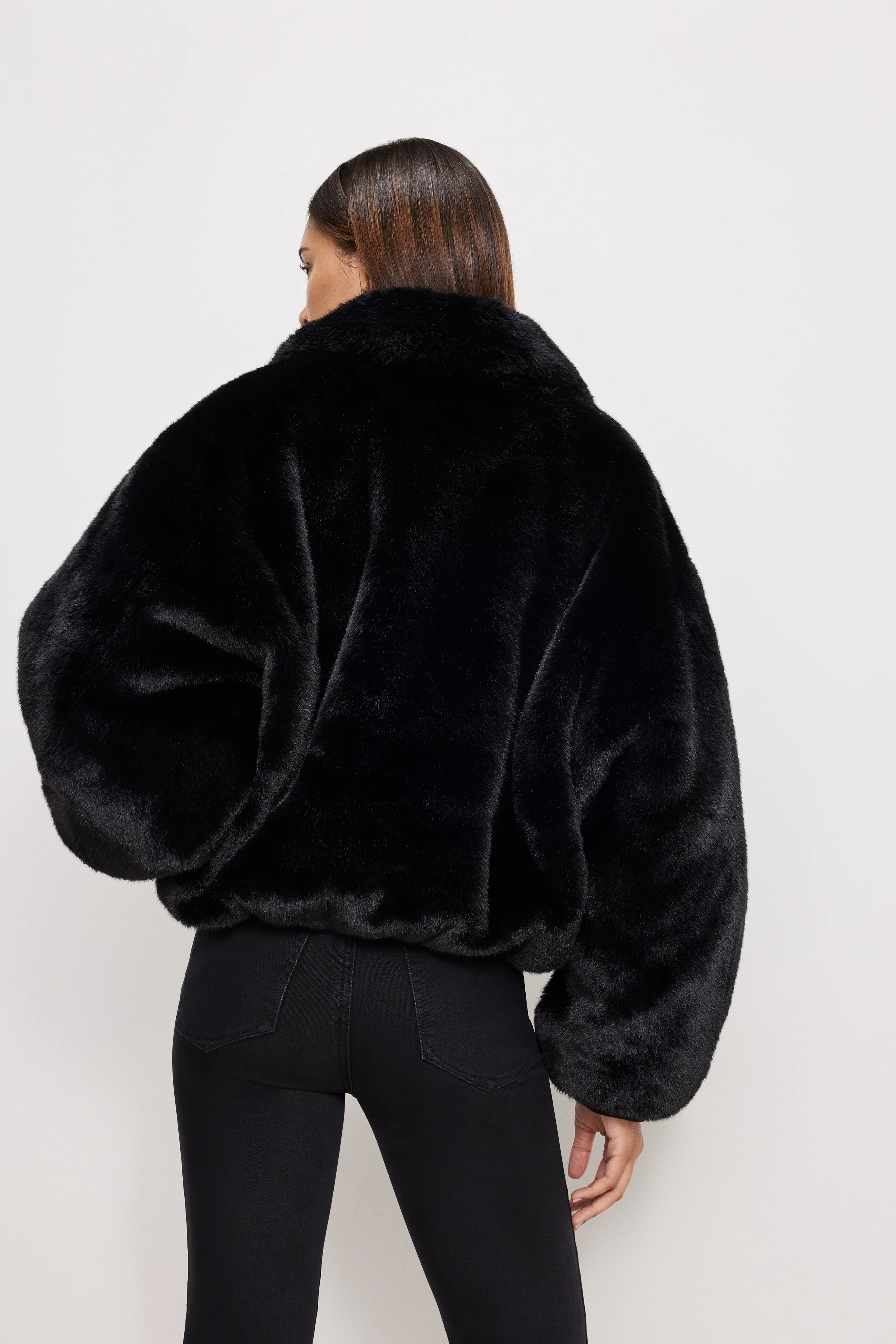 FAUX FUR COLLAR JACKET | BLACK001 - Image 6