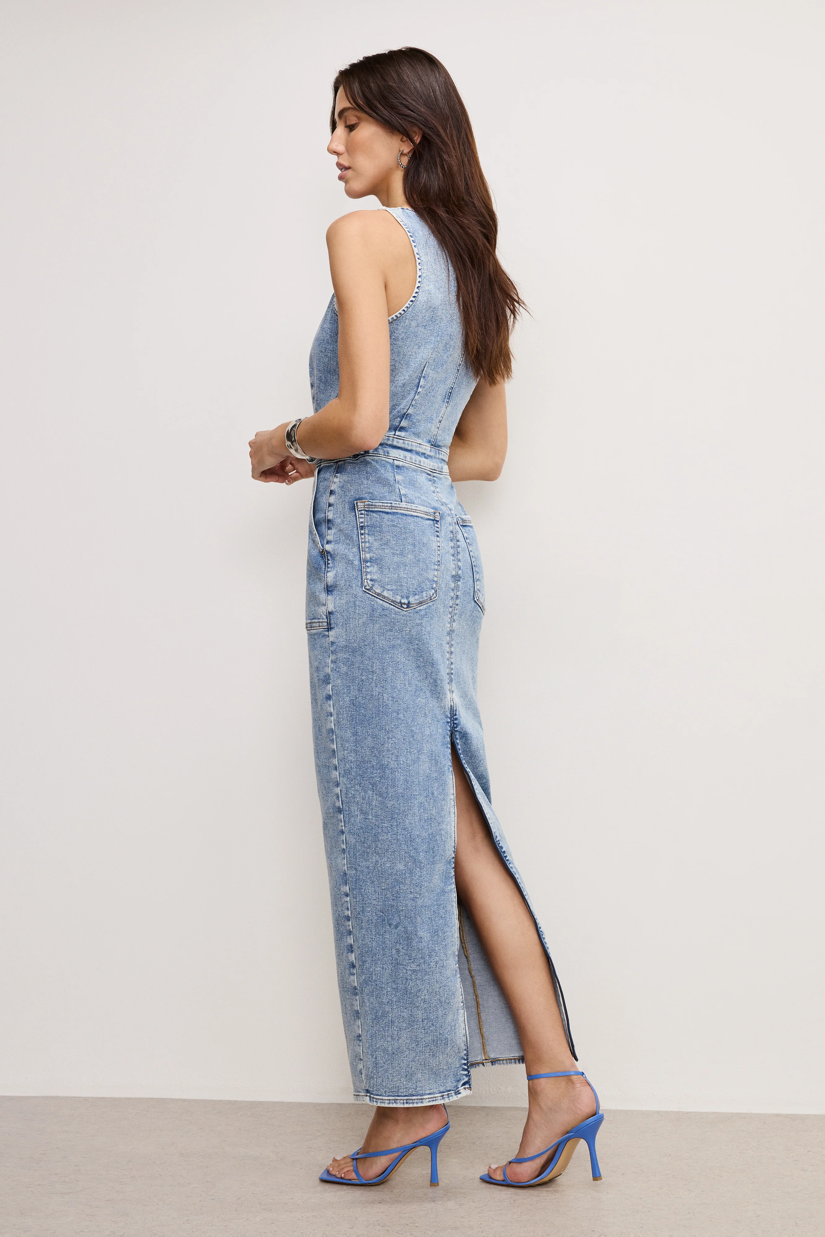 FIT FOR SUCCESS V NECK MAXI DRESS | INDIGO780 - Image 7