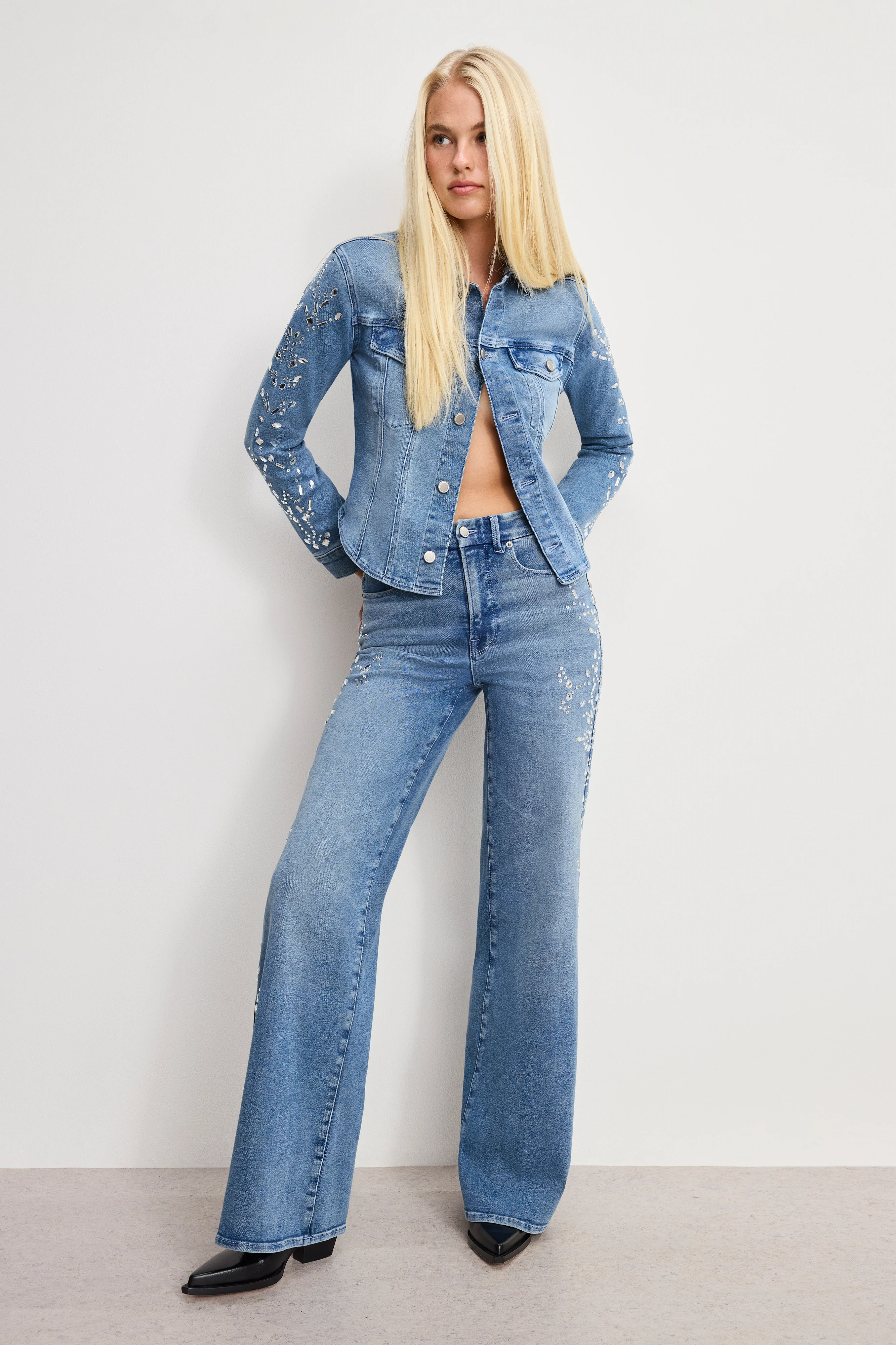 DOLLY CRYSTAL FITTED JACKET | INDIGO1089 - Image 5