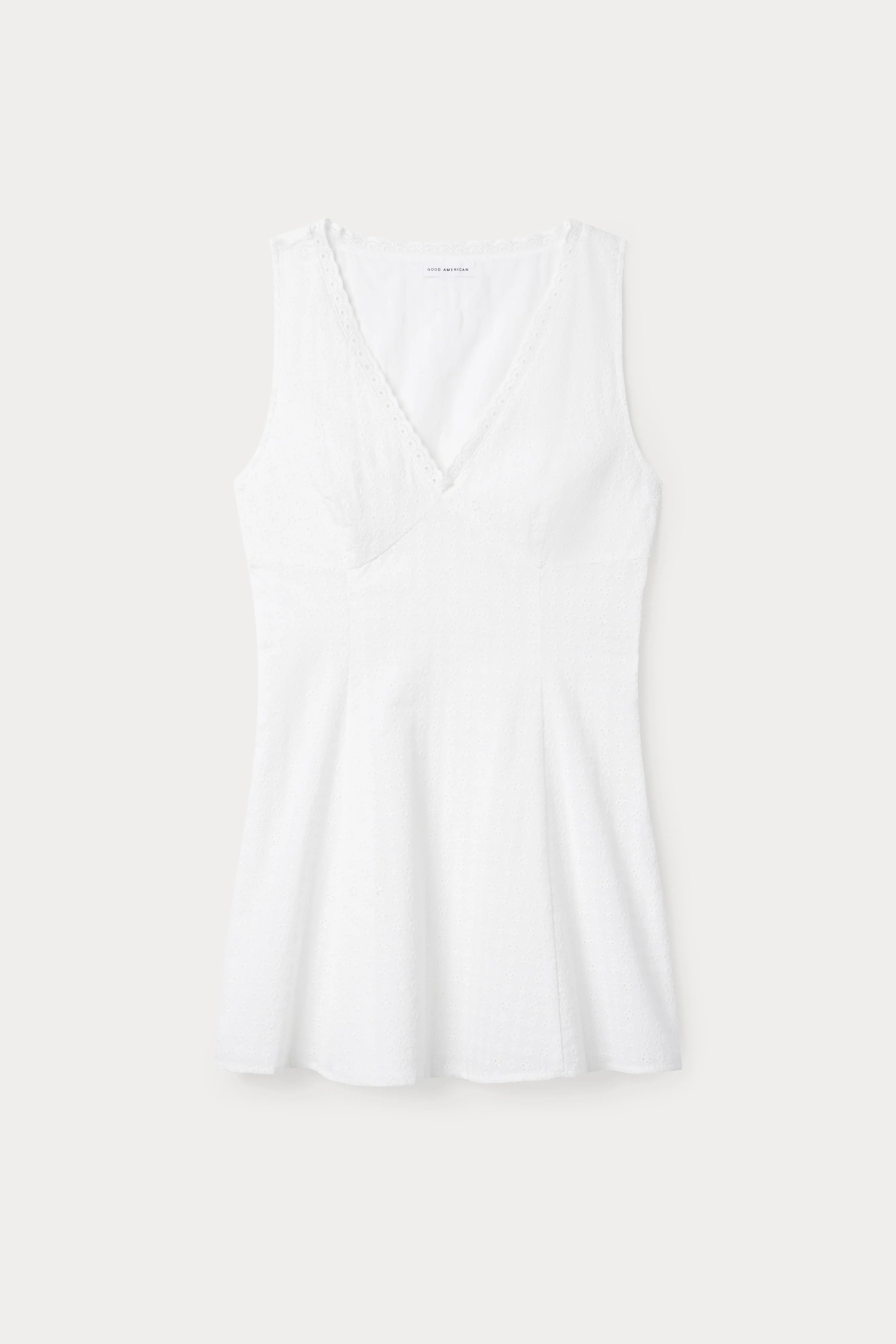 THE EYELET MINI DRESS | WHITE - Image 6