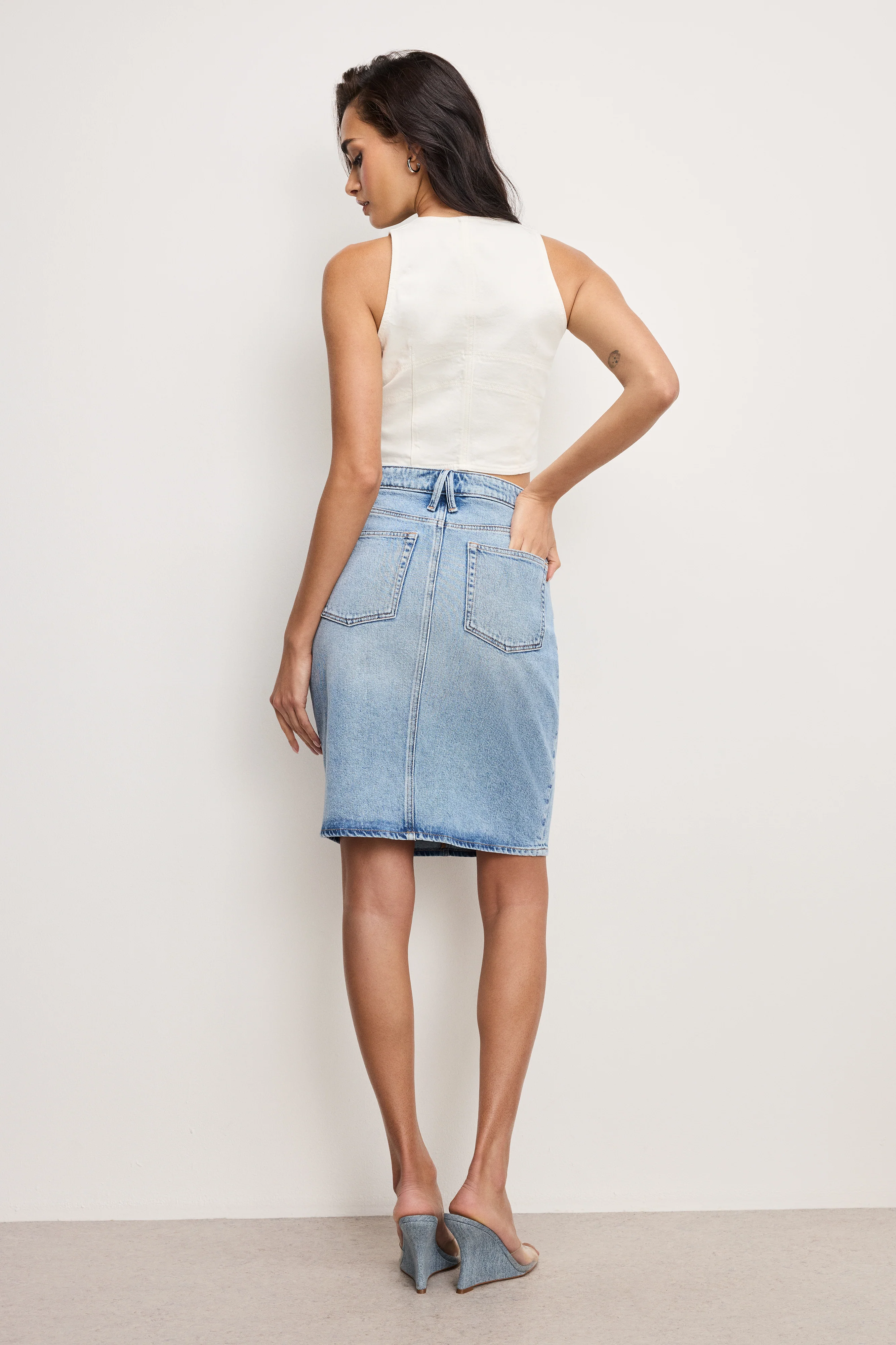 GOOD 90S MIDI SKIRT | INDIGO969 - Image 5