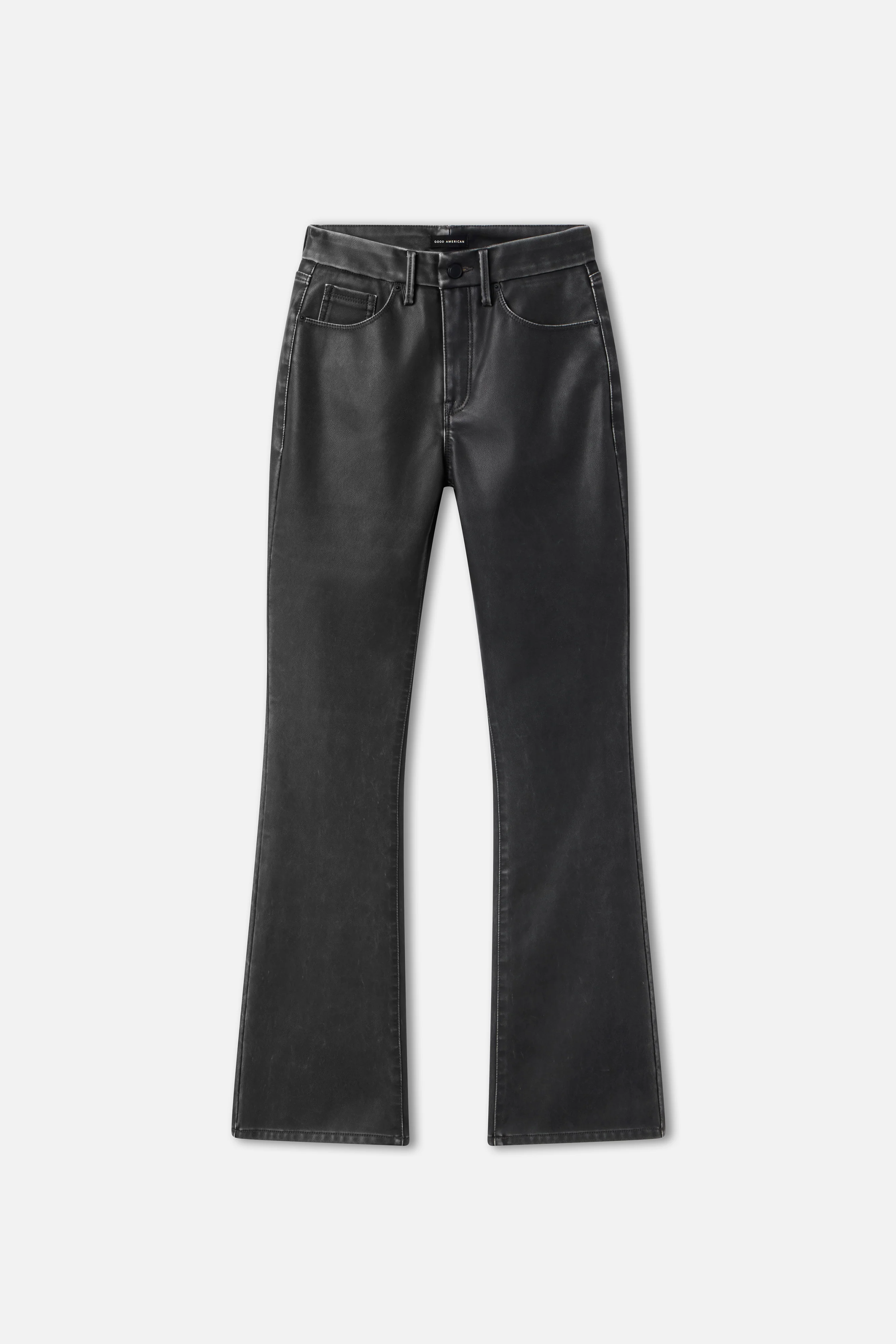 GOOD CLASSIC BOOTCUT FAUX LEATHER PANTS | BLACK001 - Image 5