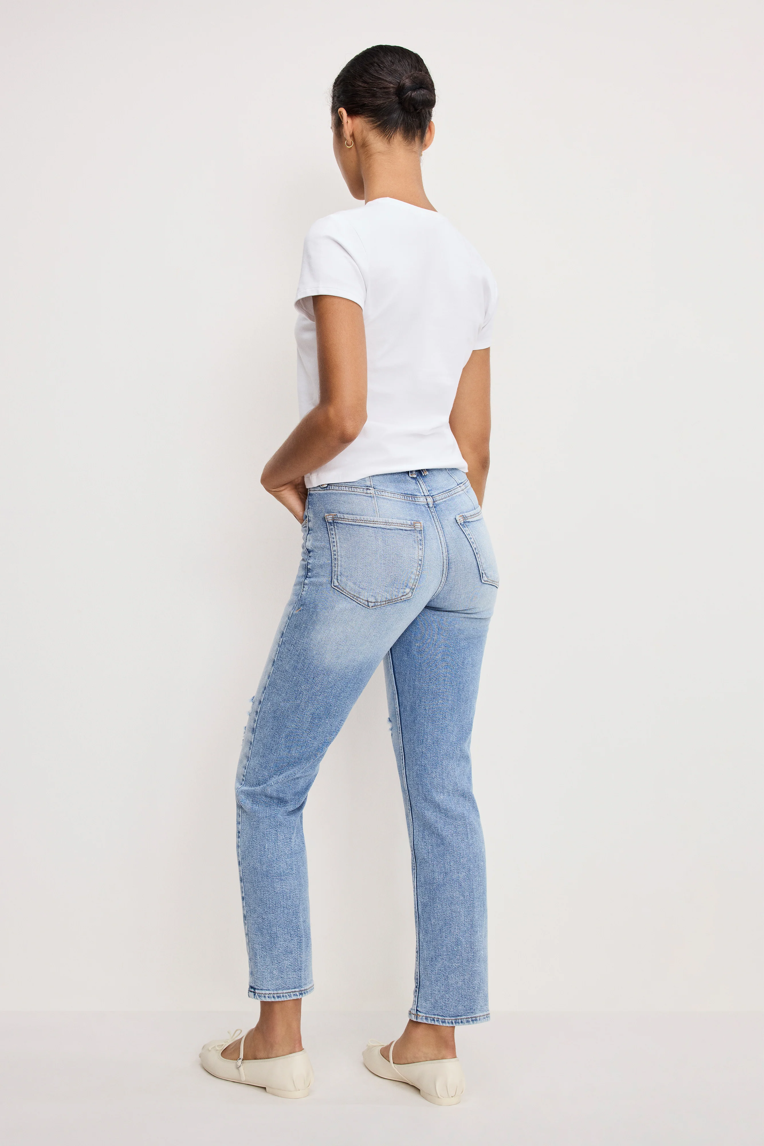 GOOD ICON STRAIGHT ANKLE JEANS | INDIGO1078 - Image 4