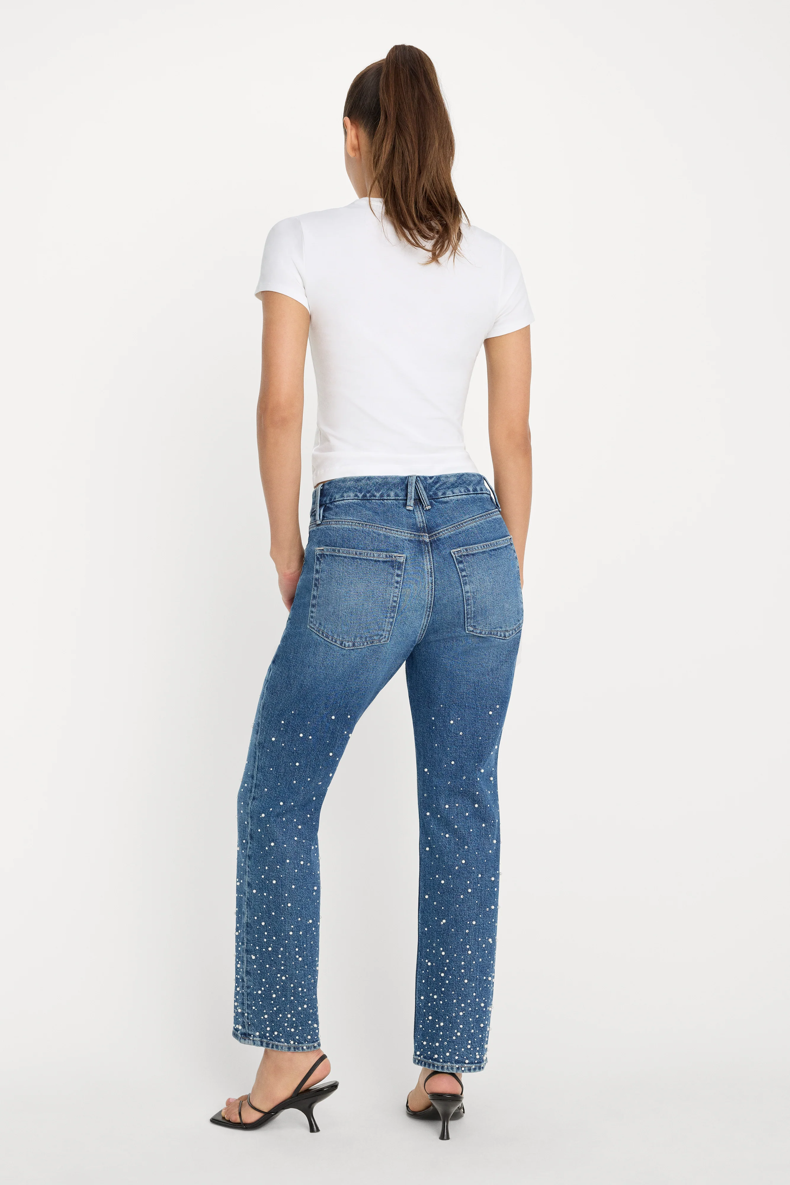 GOOD ICON STRAIGHT ANKLE PEARL JEANS | INDIGO1186 - Image 4