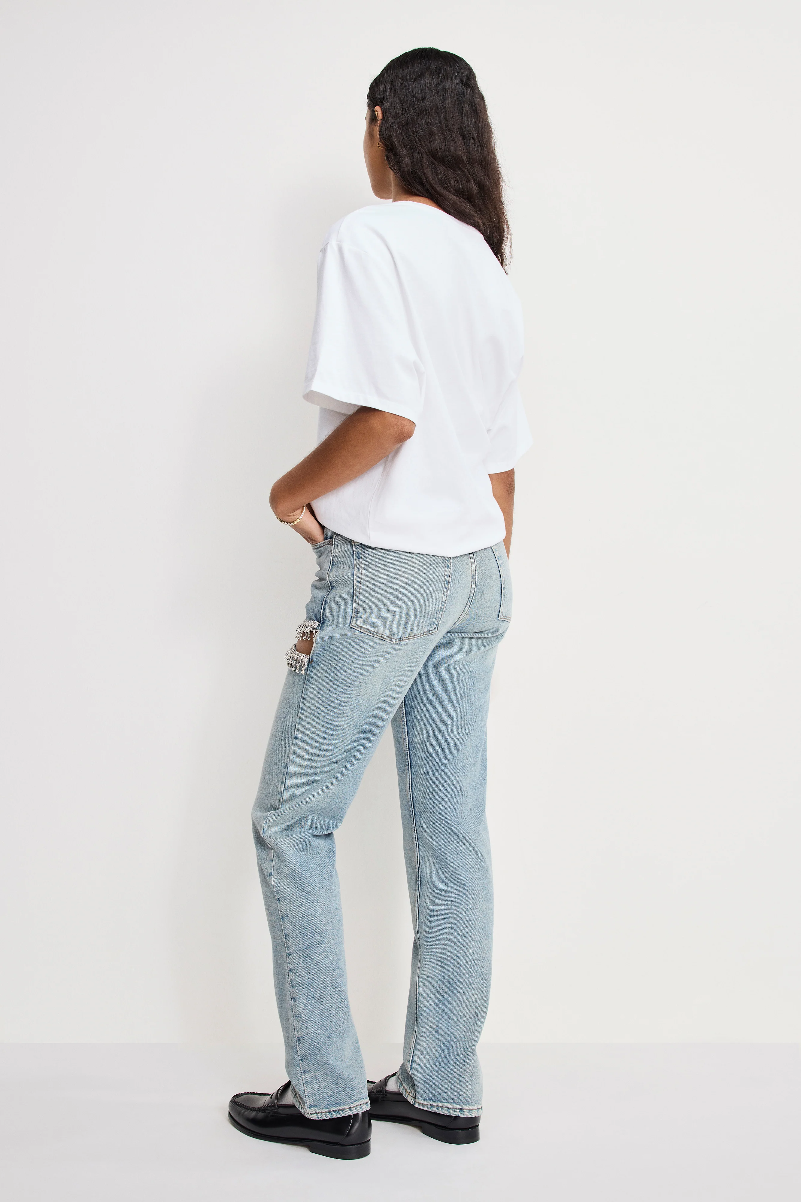 GOOD ICON STRAIGHT DIAMOND JEANS | INDIGO357 - Image 3