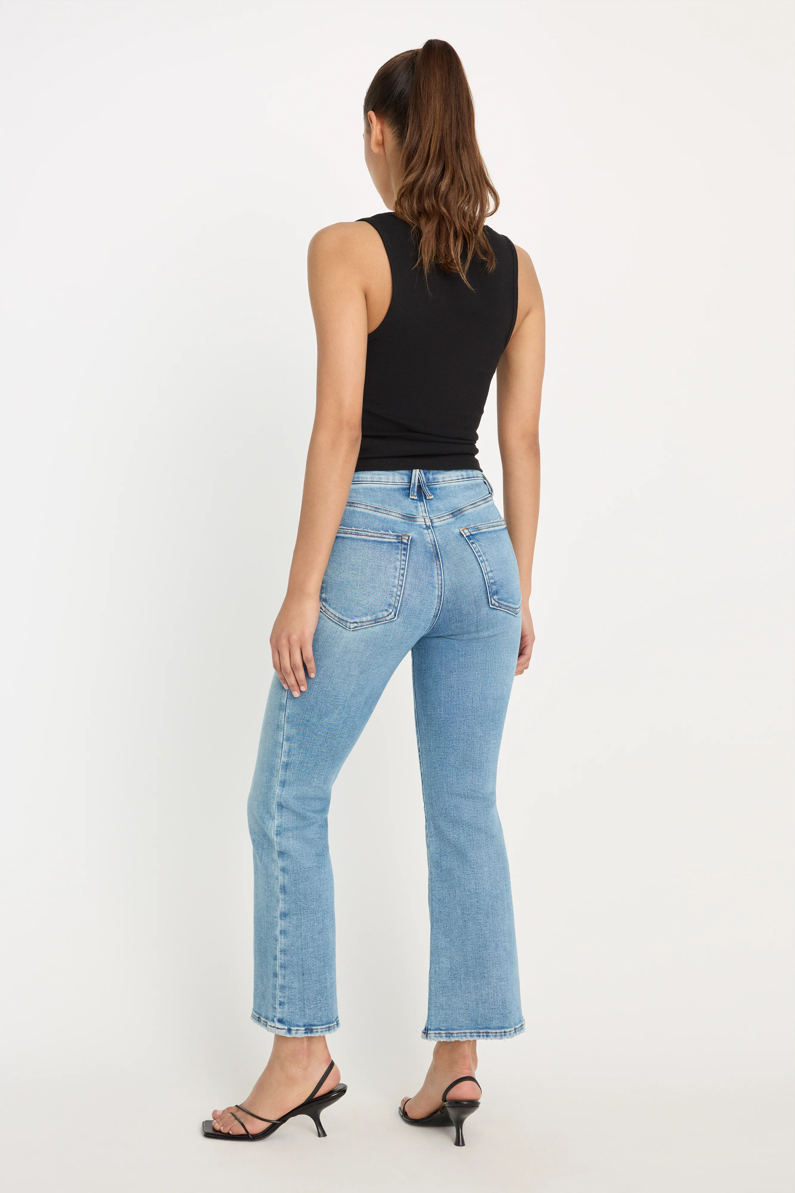 SOFT TECH GOOD LEGS CROP MINI BOOT JEANS | INDIGO1214 - Image 5