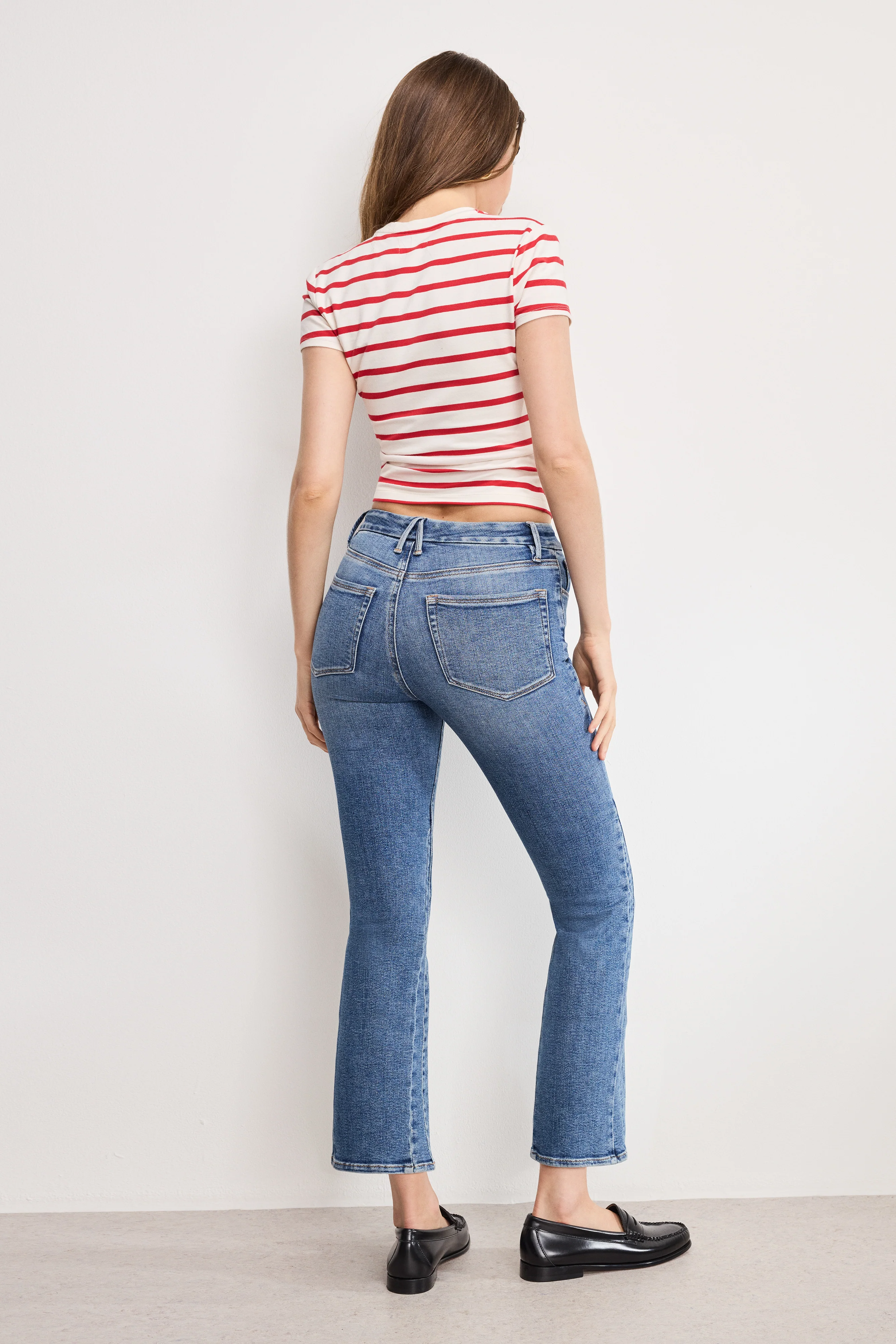 GOOD LEGS CROPPED MINI BOOT JEANS | INDIGO917 - Image 2