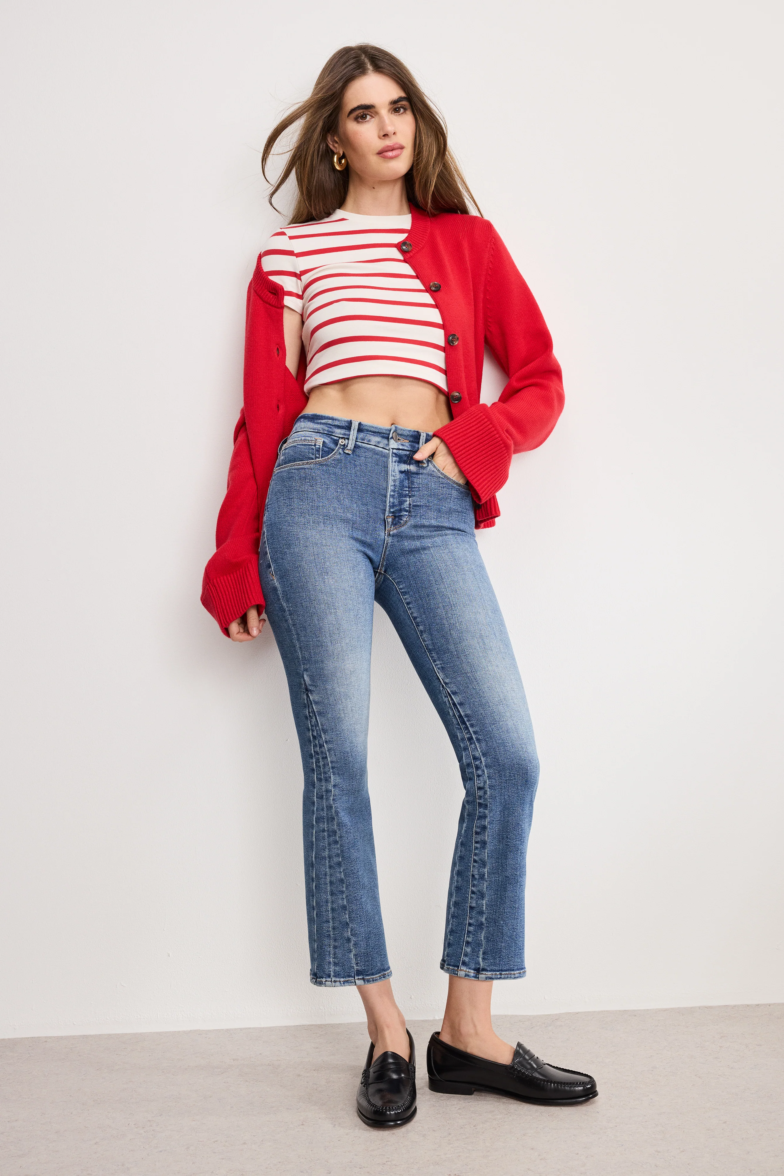 GOOD LEGS CROPPED MINI BOOT JEANS | INDIGO917 - Image 3