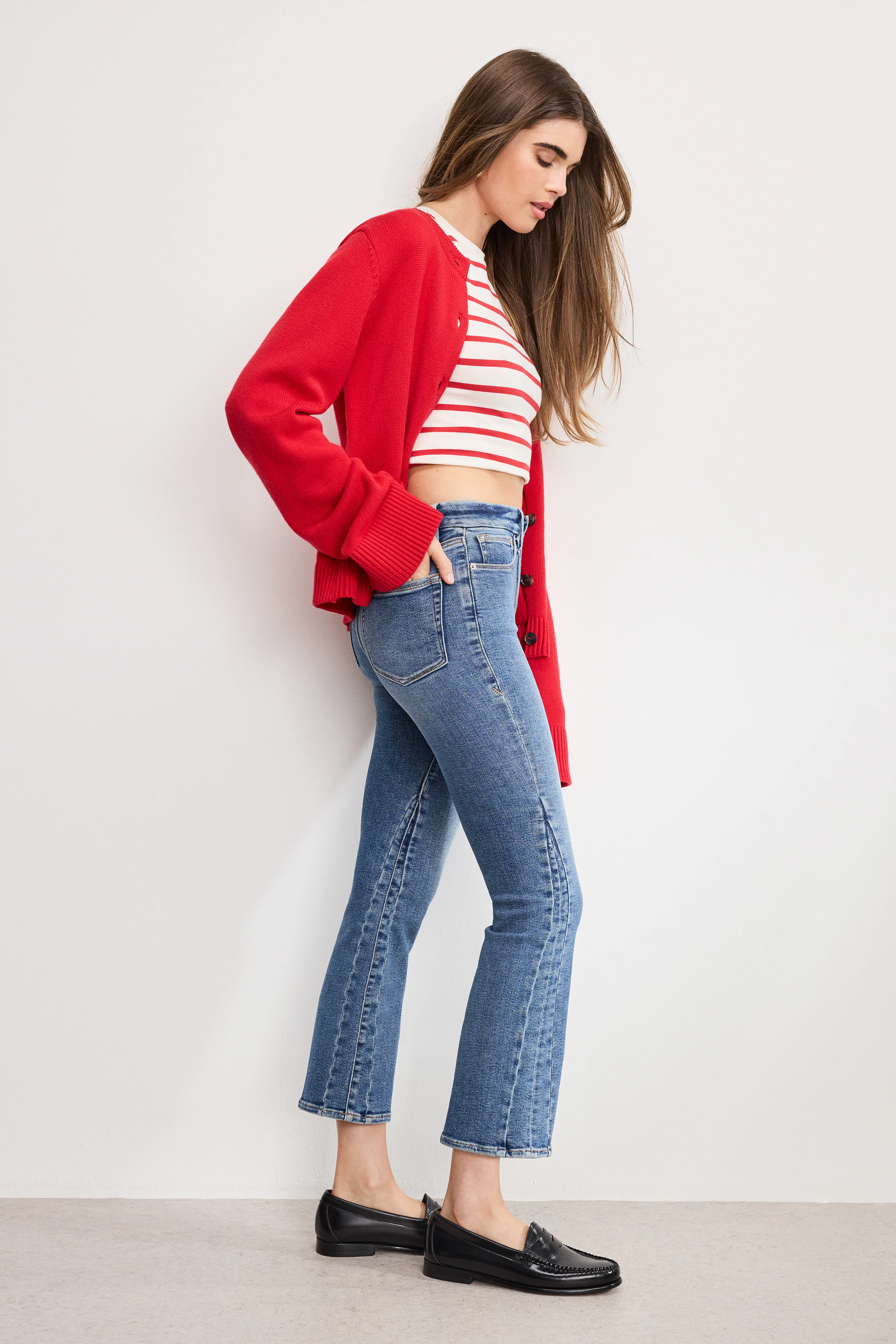 GOOD LEGS CROPPED MINI BOOT JEANS | INDIGO917 - Image 5