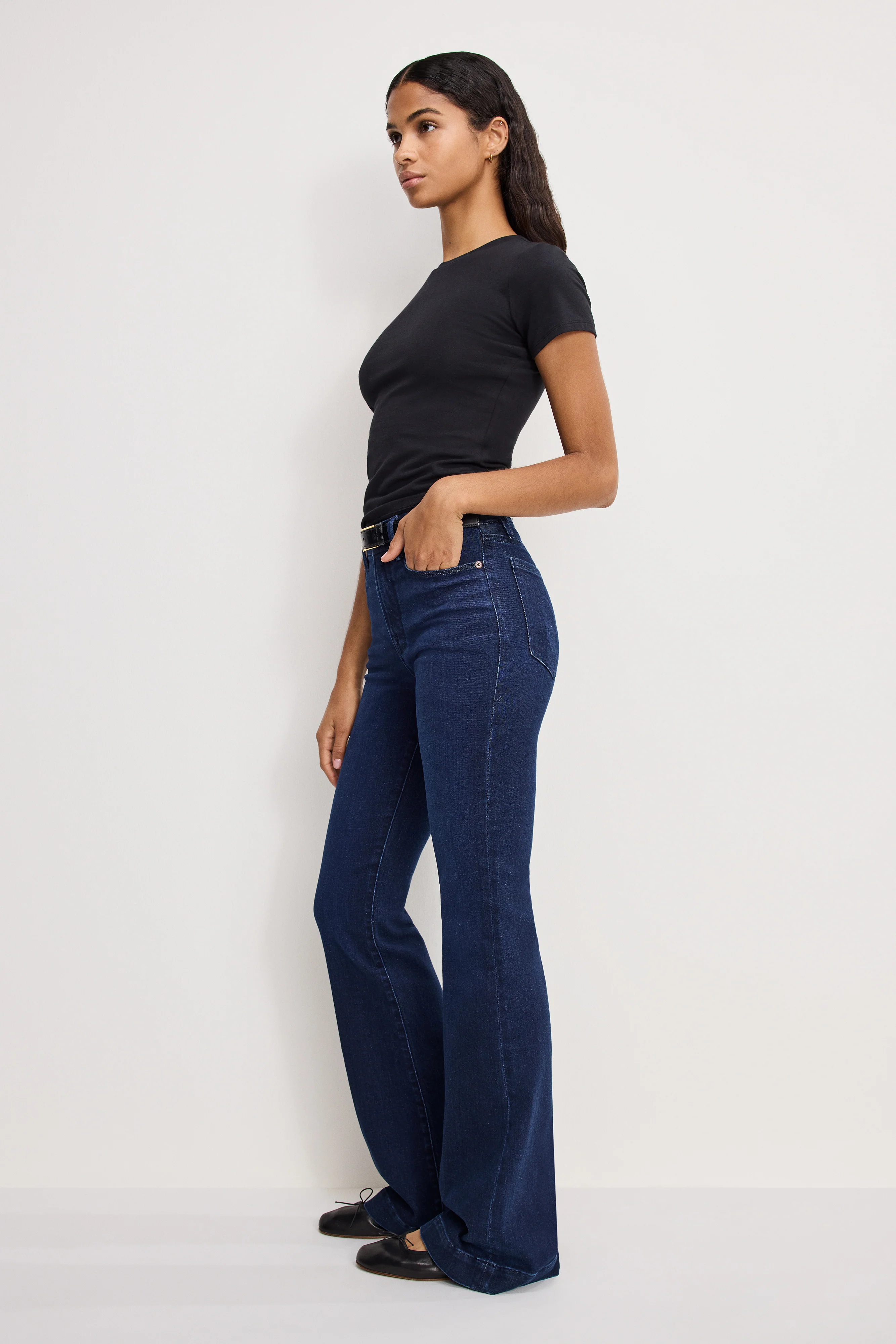 GOOD LEGS FLARE COMPRESSION JEANS | INDIGO1150 - Image 5
