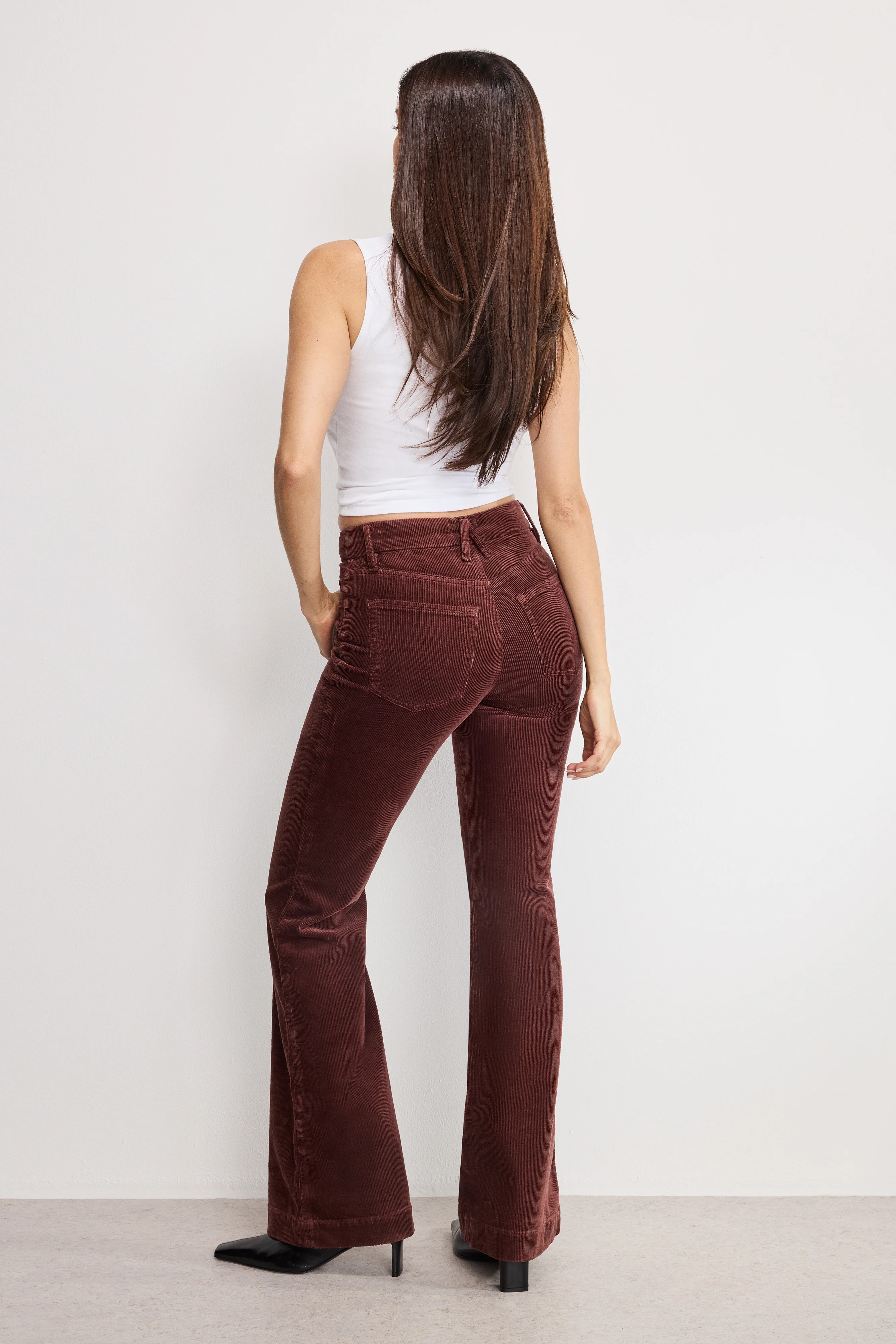 GOOD LEGS FLARE CORDUROY PANTS | WALNUT004 - Image 3