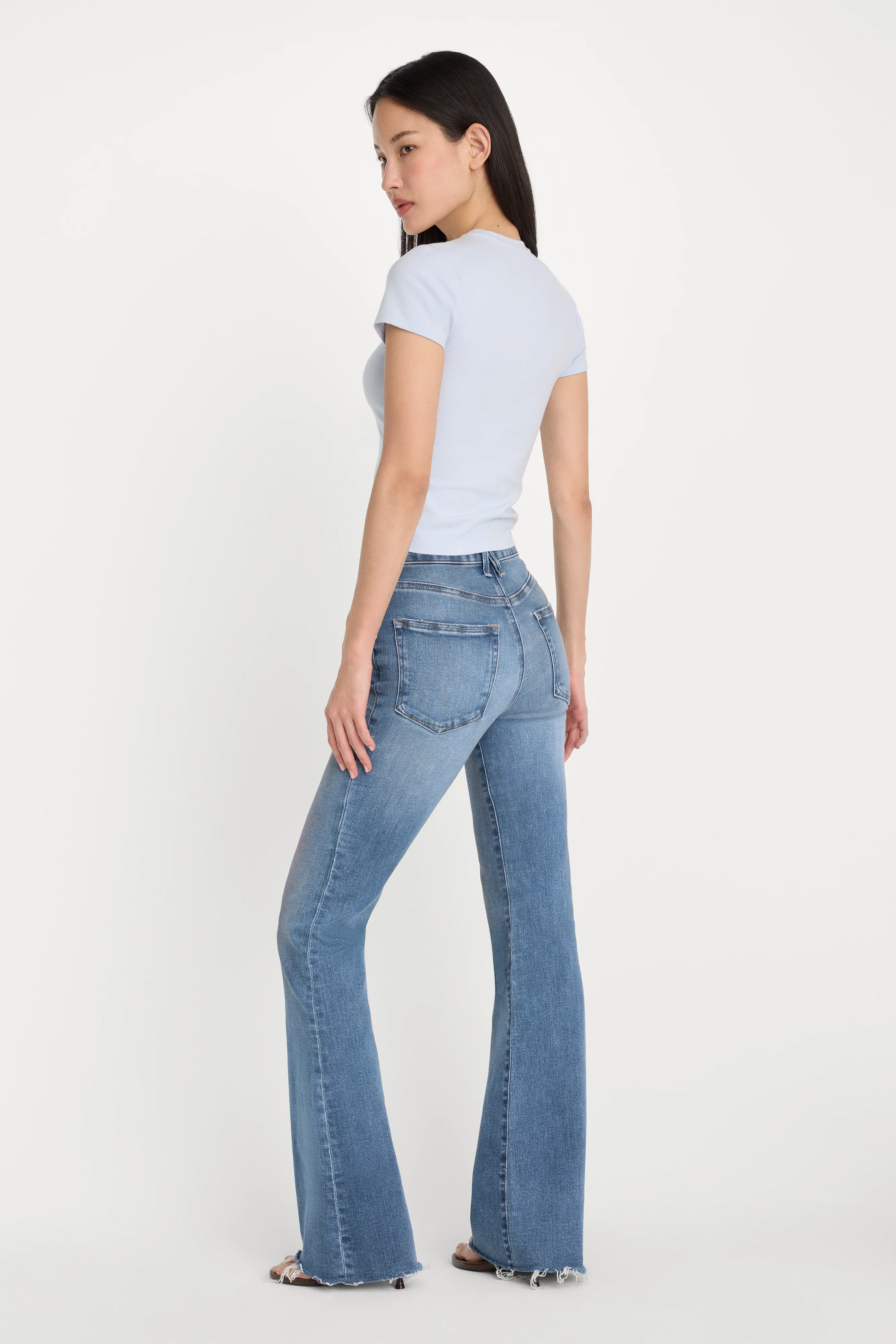 SOFT TECH GOOD LEGS FLARE JEANS | INDIGO1211 - Image 3