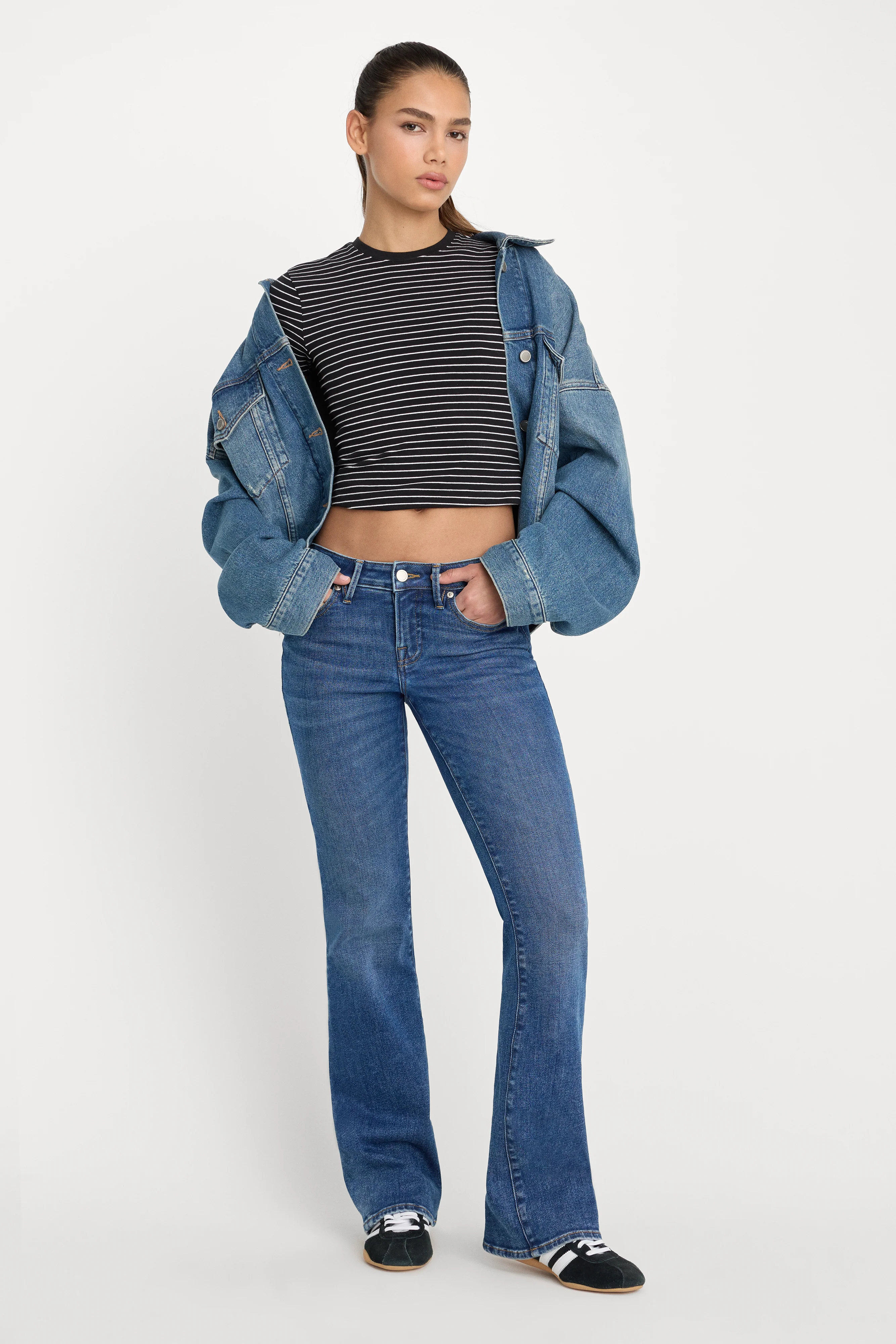 GOOD LOW RISE BOOTCUT JEANS | INDIGO1218