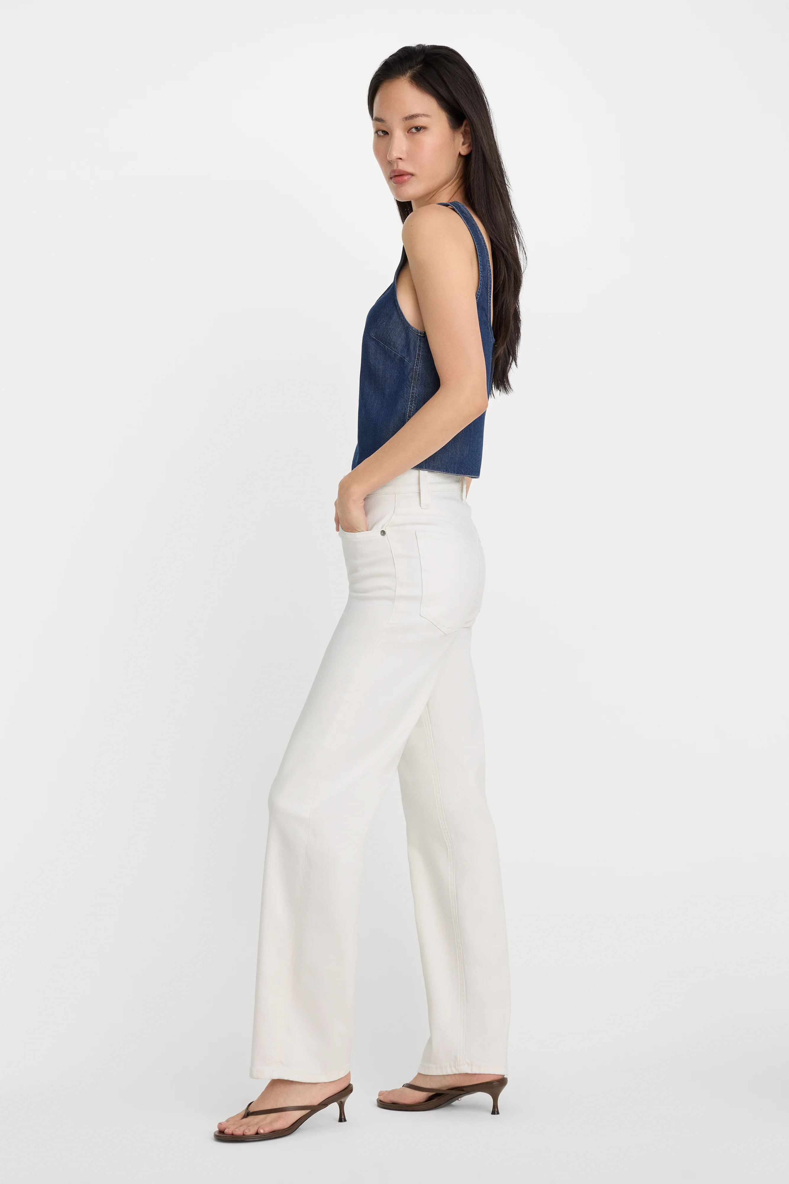 GOOD TRUE STRAIGHT JEANS | WHITE001 - Image 3