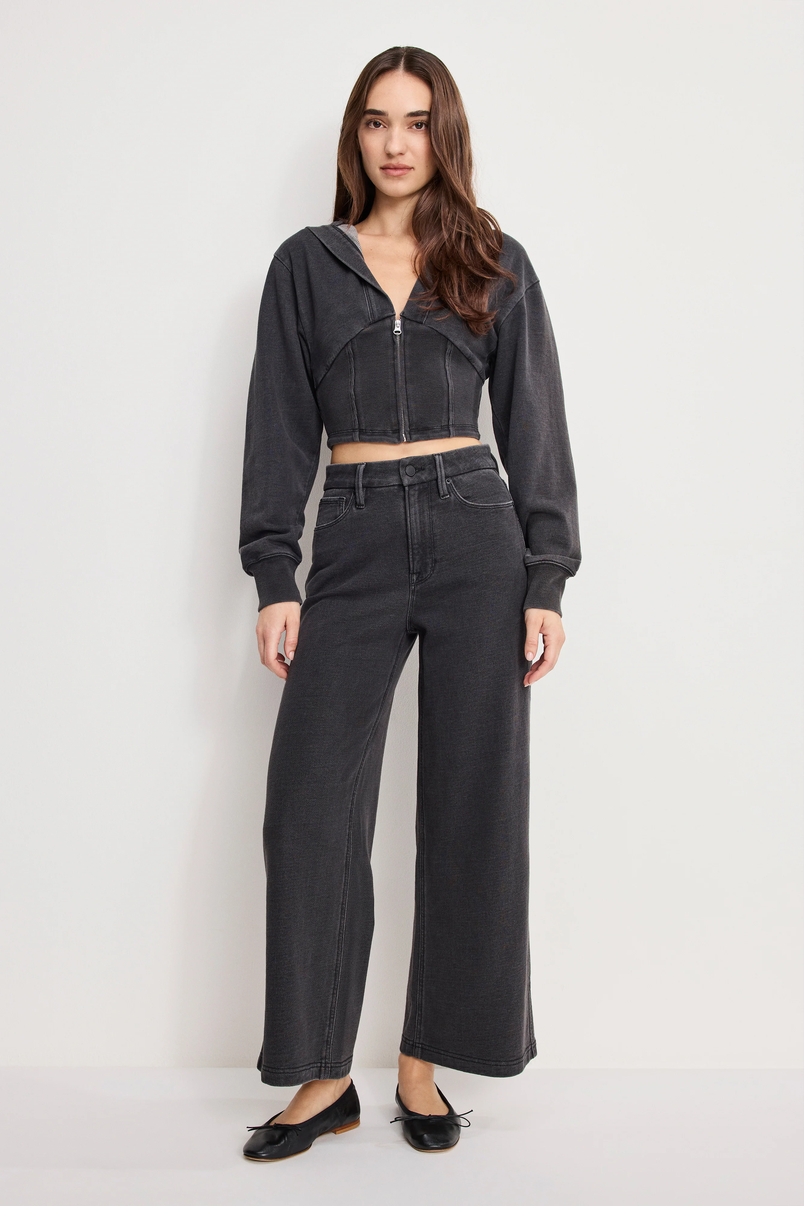 JEANIUS ZIP UP HOODIE | BLACK430 - Image 3