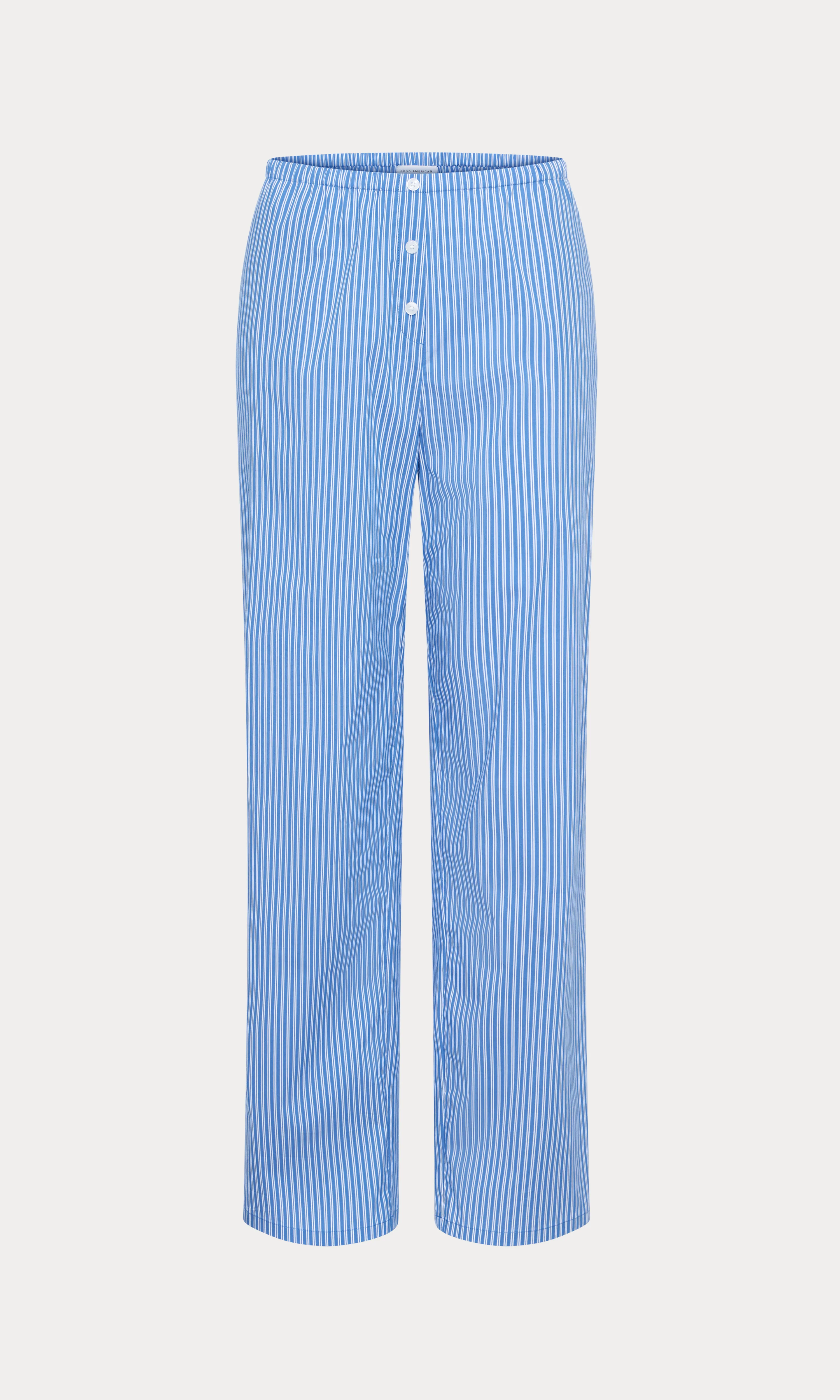 POPLIN PULL ON PANTS | BLUE & WHITE STRIPE - Image 7
