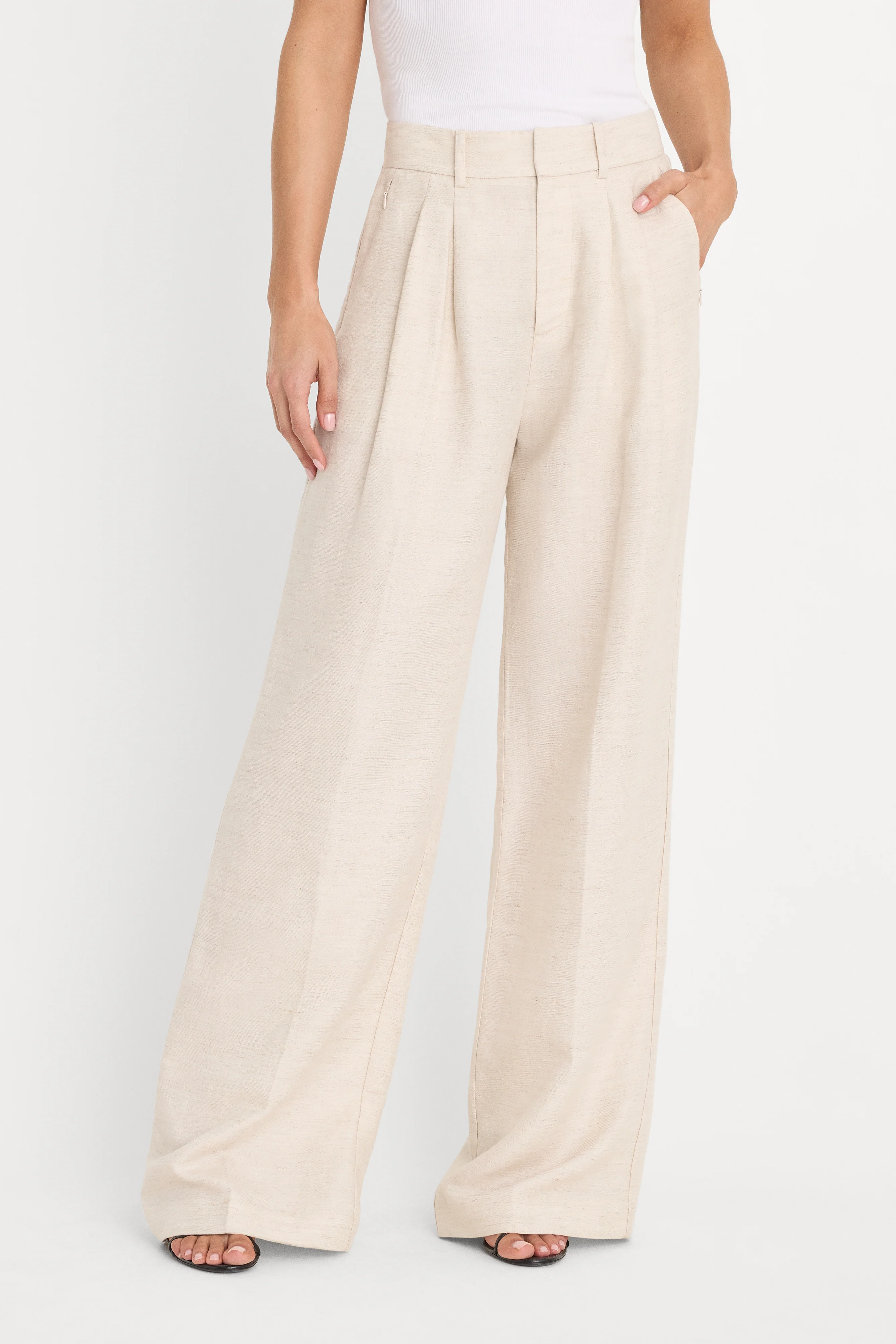 LINEN TROUSERS | OAT - Image 2