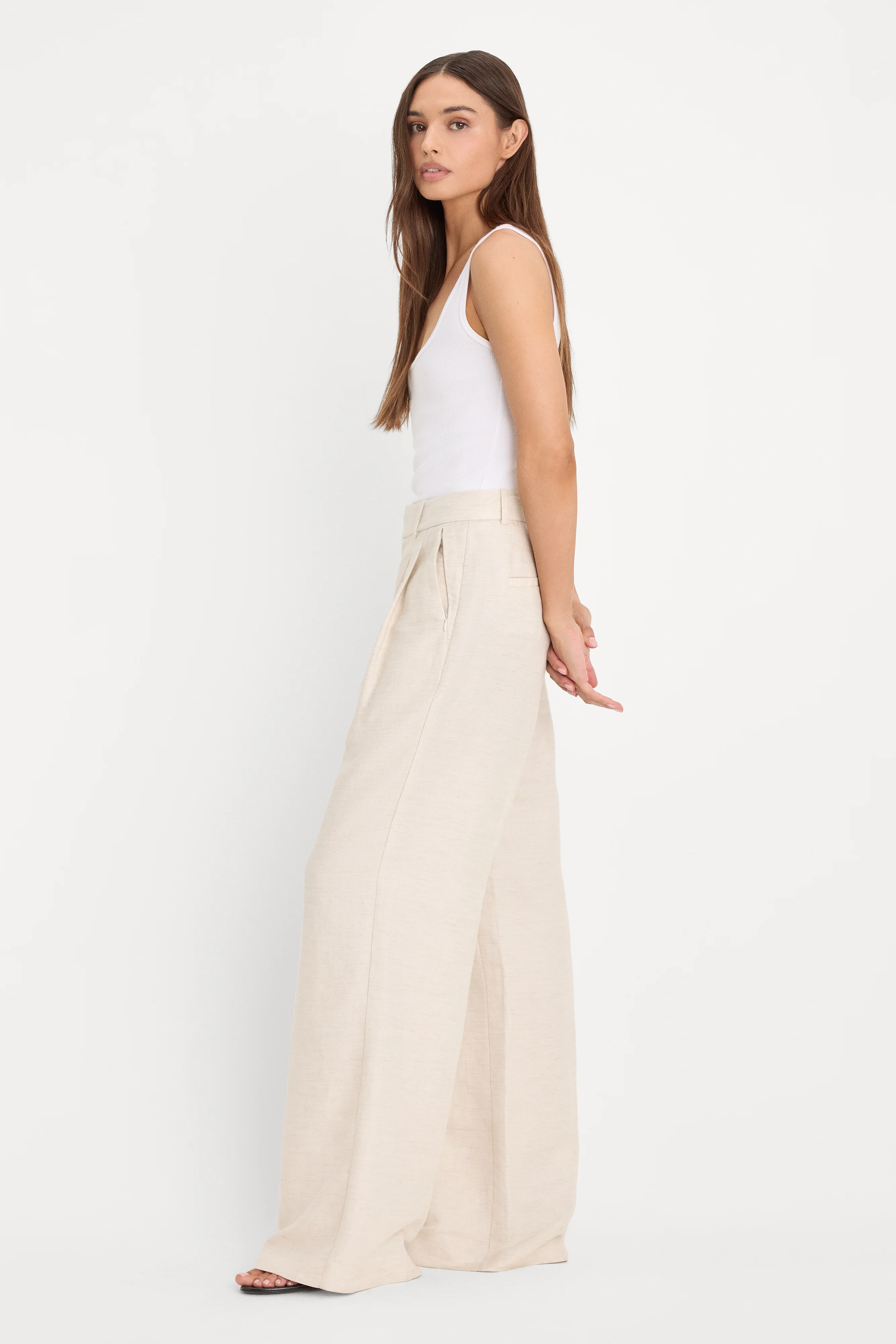 LINEN TROUSERS | OAT - Image 3