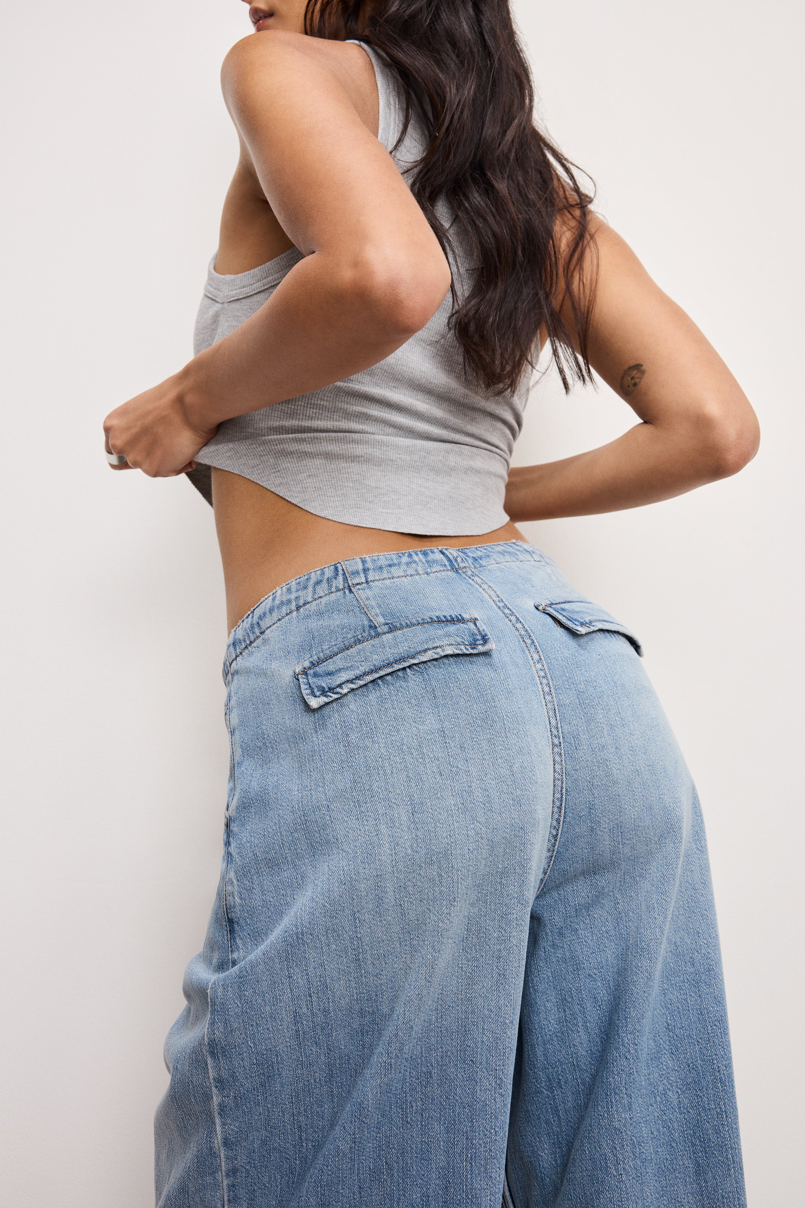 LITE LINEN DENIM PARACHUTE PANTS | INDIGO794 - Image 4