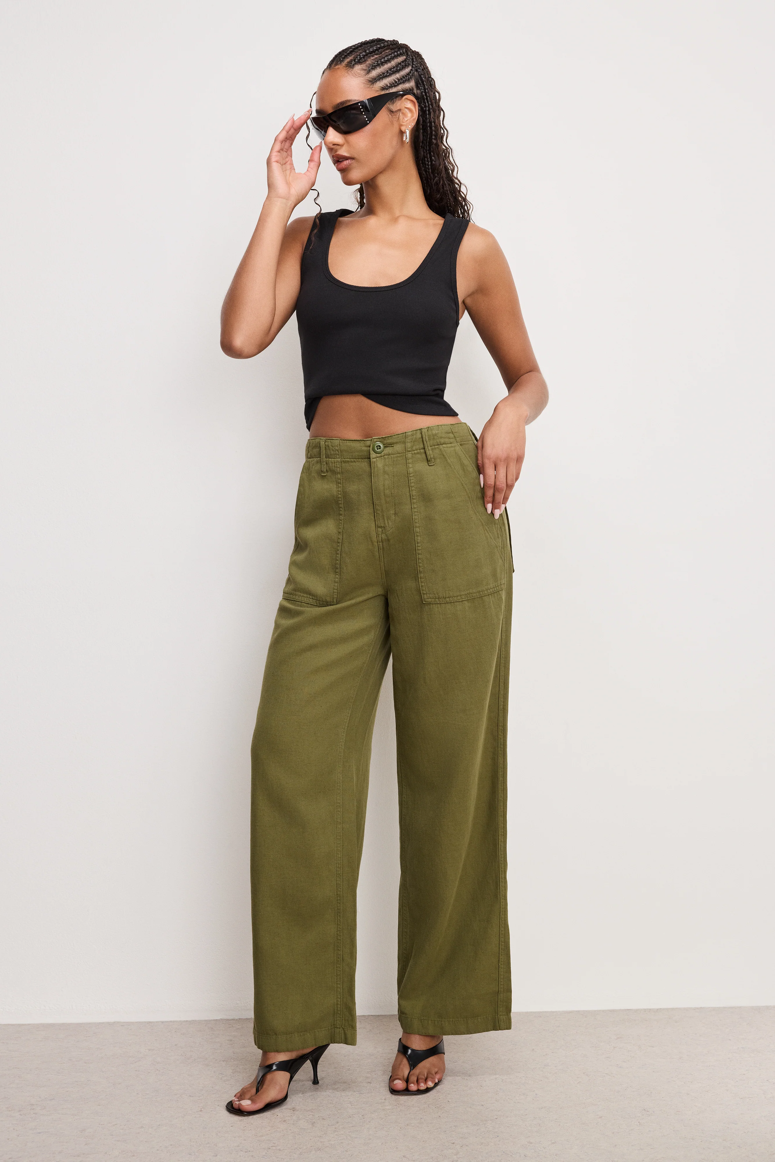 LITE LINEN PANTS | MARTINI OLIVE002 - Image 4