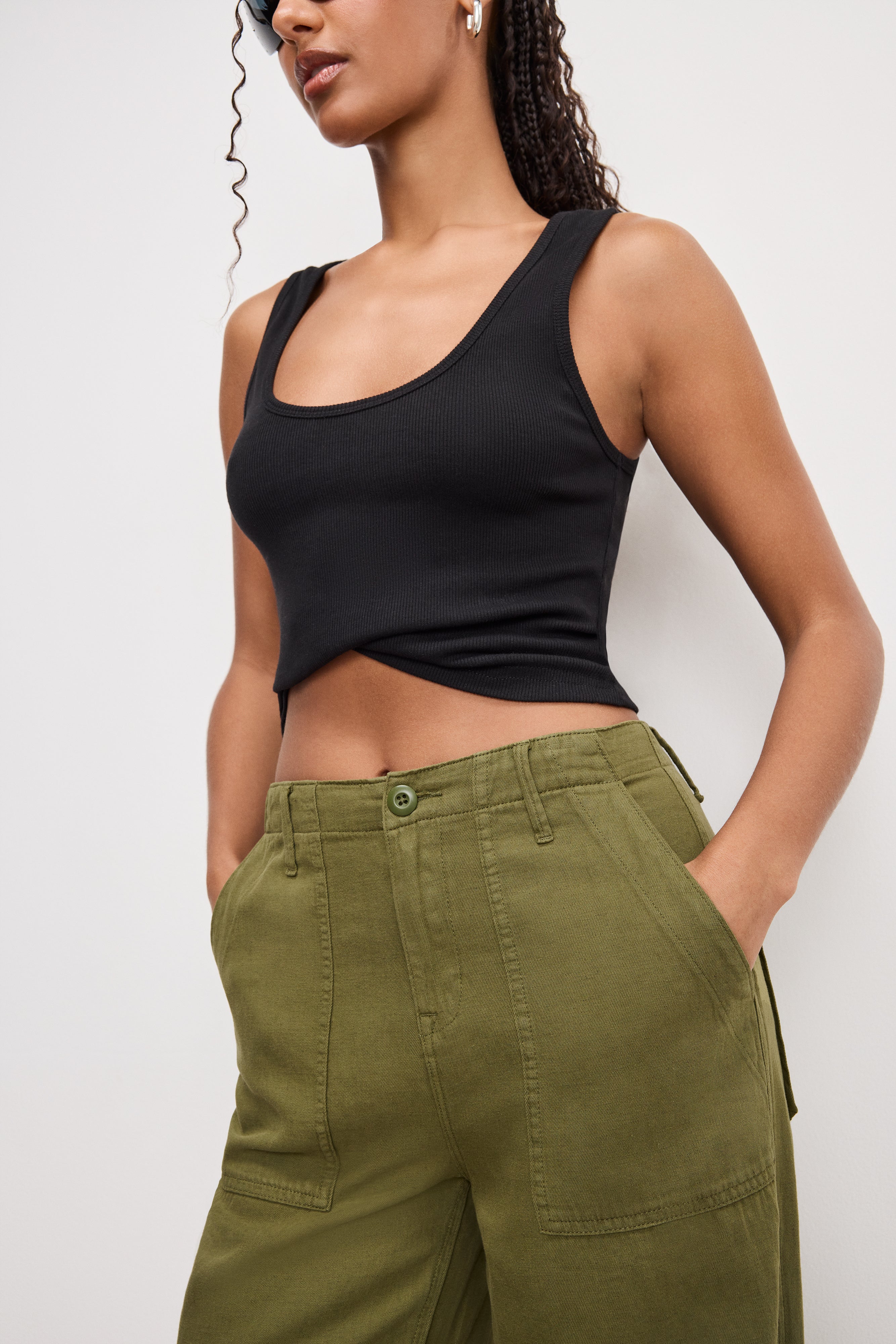 LITE LINEN PANTS | MARTINI OLIVE002 - Image 5