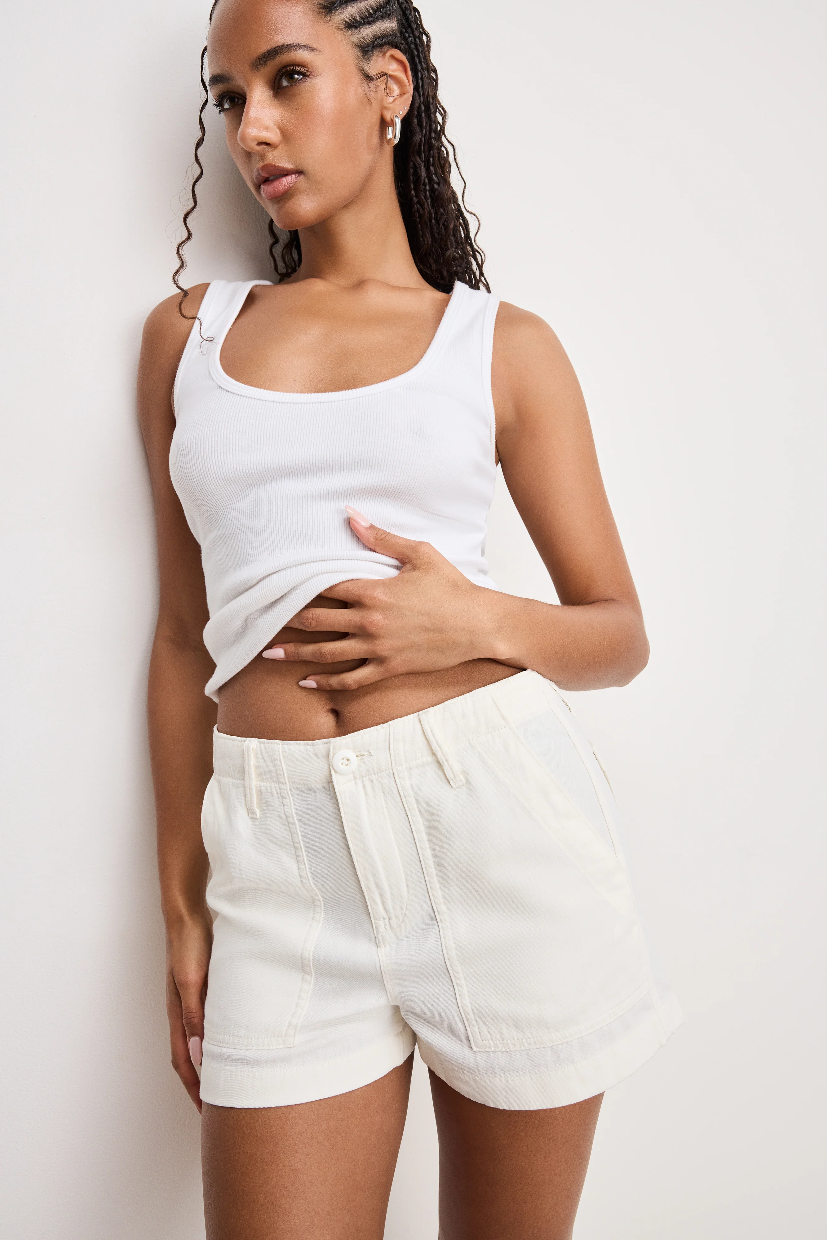 LITE LINEN SHORTS | CLOUD WHITE - Image 5