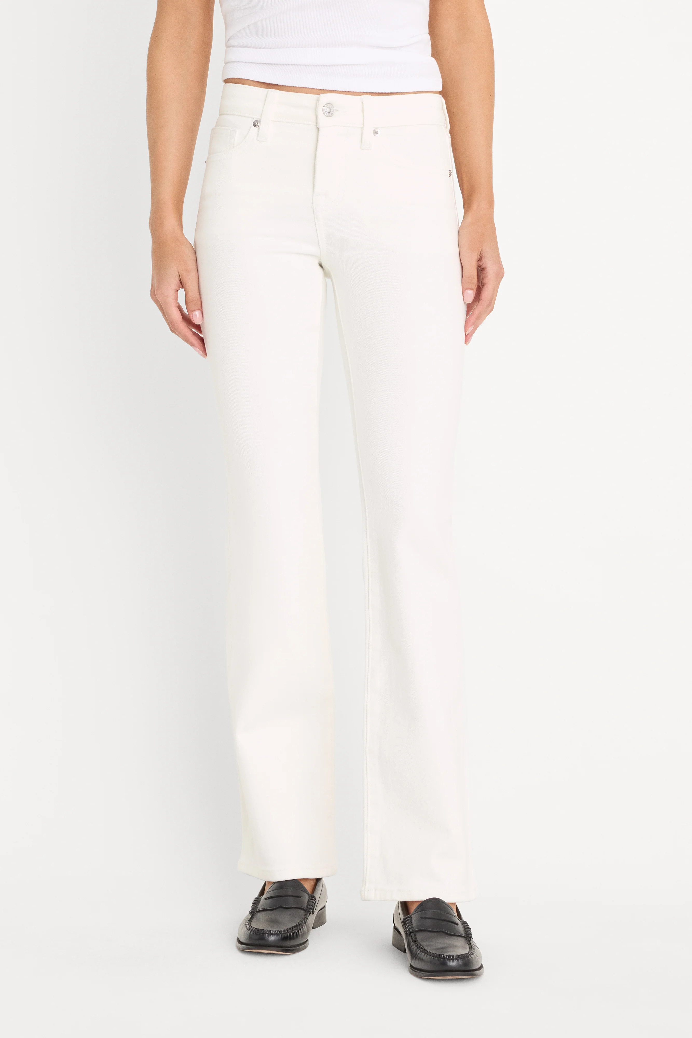 GOOD LOW RISE BOOTCUT JEANS| WHITE001 - Image 2