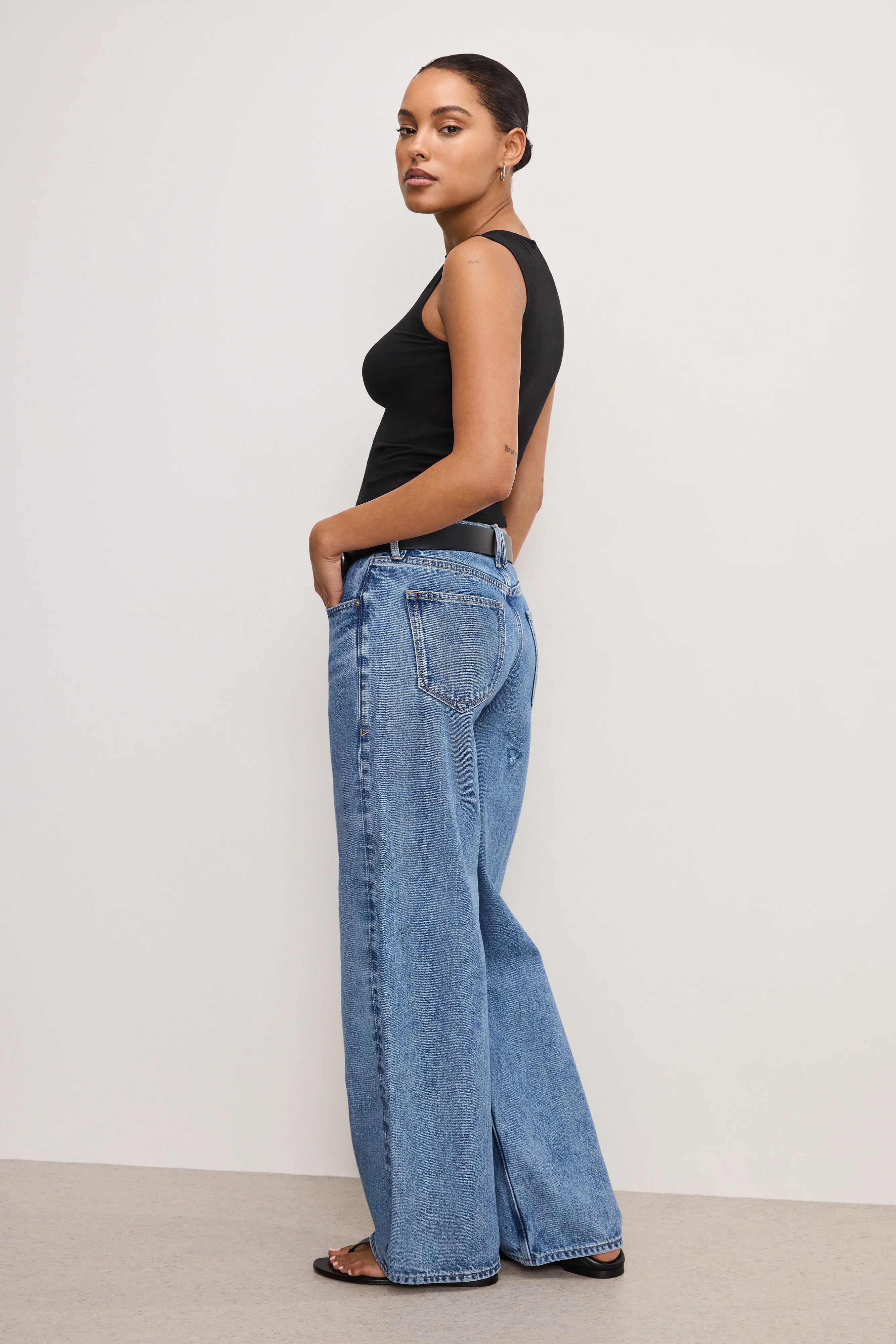 GOOD LOW RISE BAGGY JEANS | INDIGO893 - Image 4