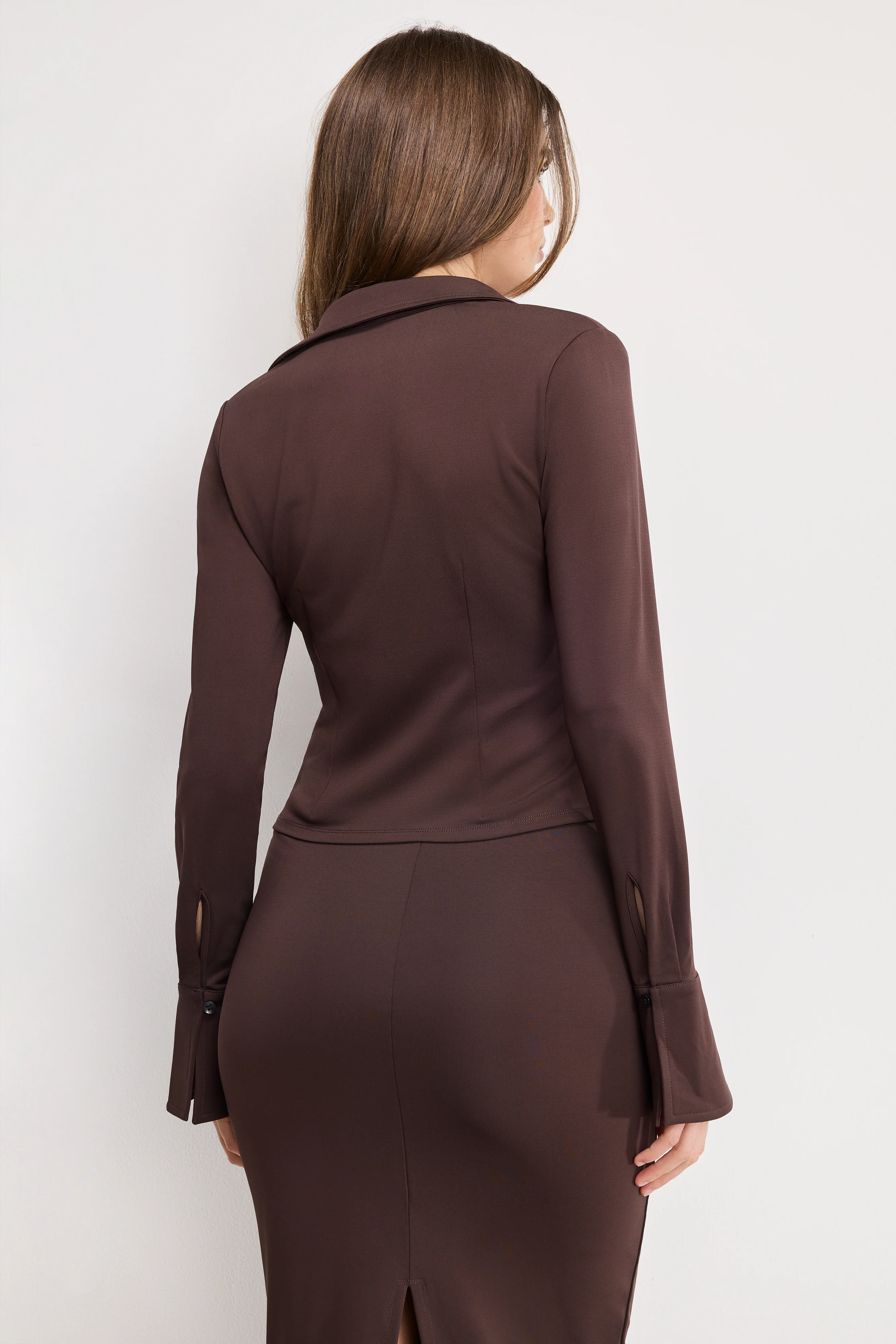 MATTE JERSEY LONG SLEEVE TOP | BARK003 - Image 4